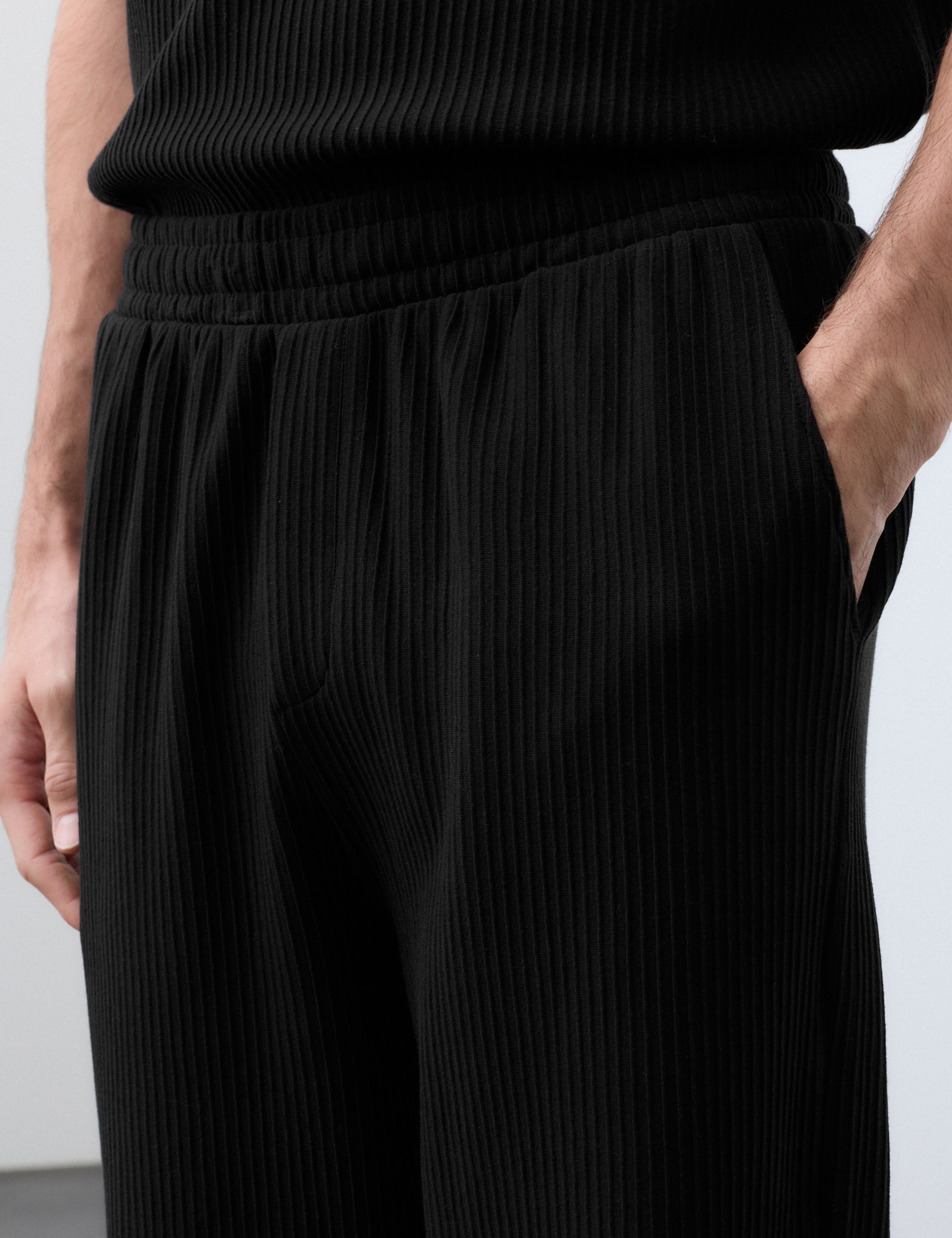 Textured Cotton Rich Barrel Leg Joggers 5 of 6