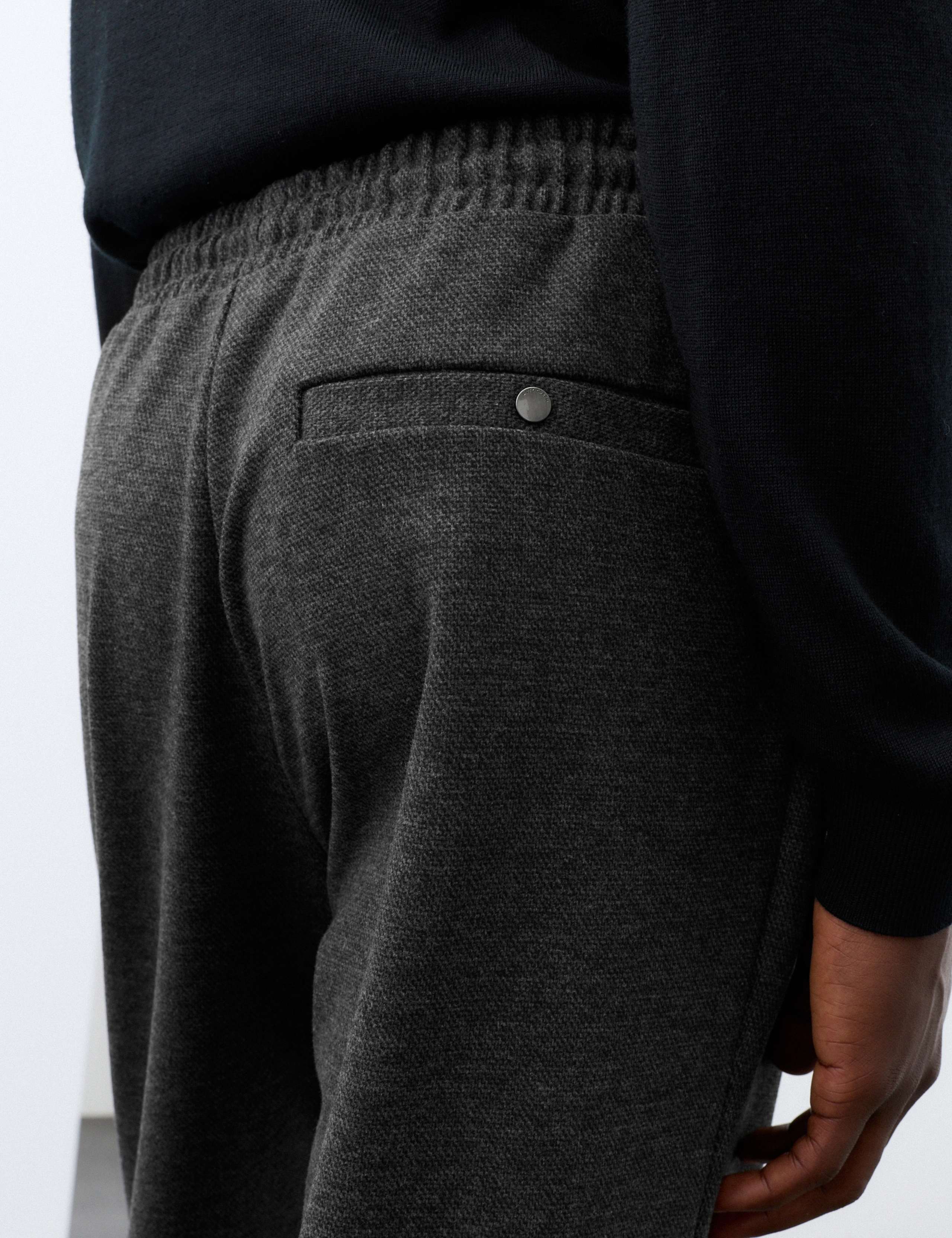 Elasticated Waist Joggers with Wool 6 of 6