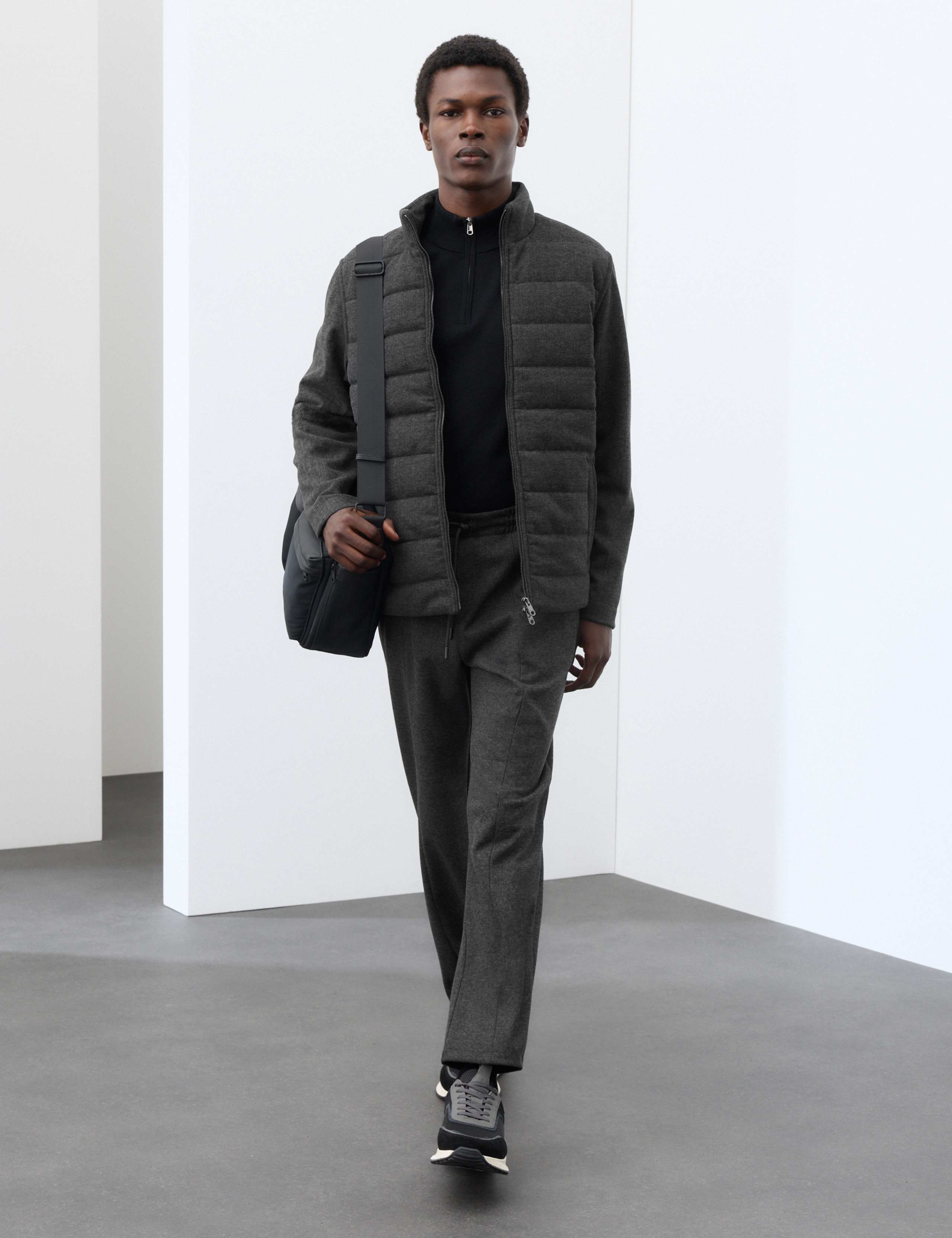 Elasticated Waist Joggers with Wool 4 of 6