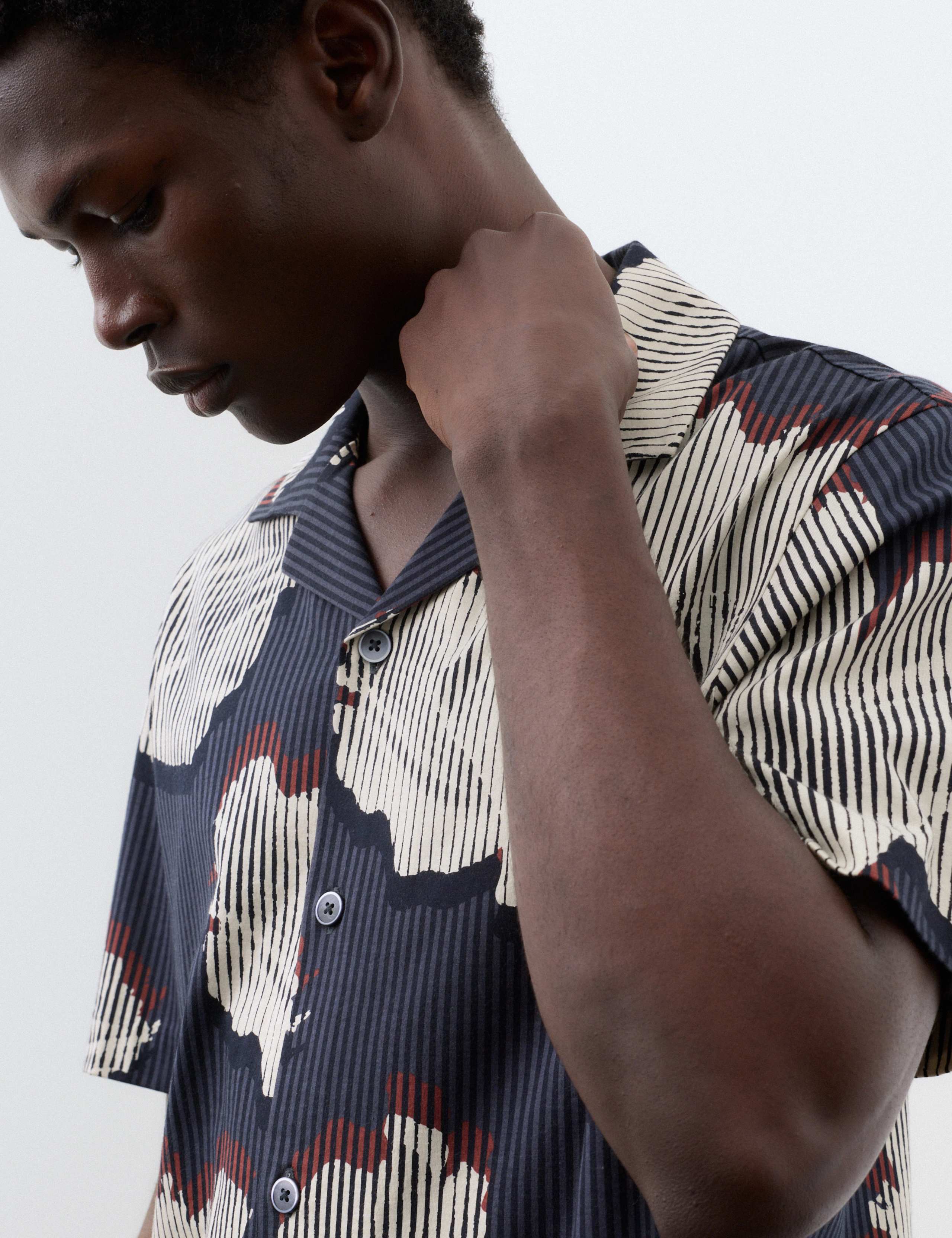 Pure Cotton Floral Short Sleeve Shirt 7 of 7