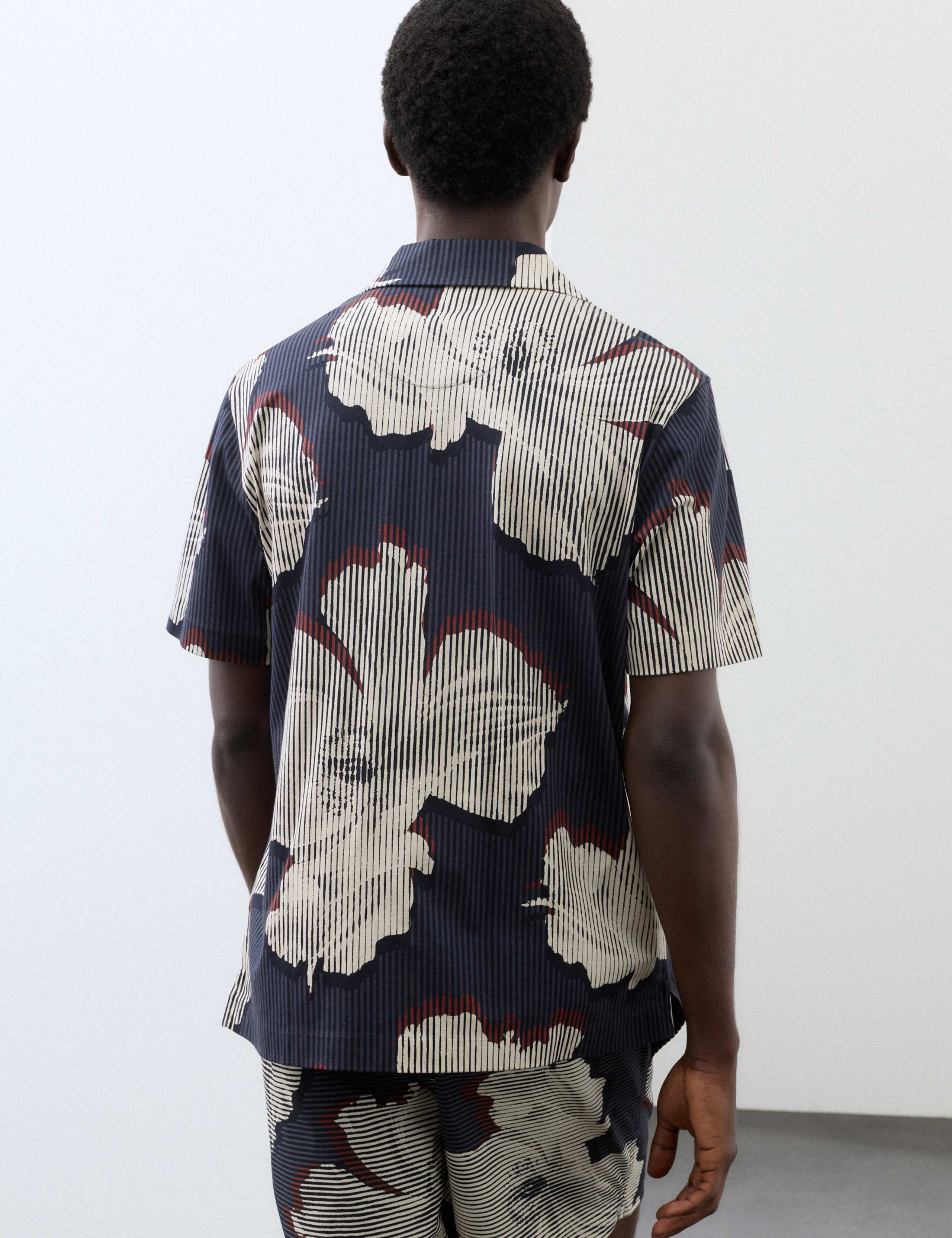 Pure Cotton Floral Short Sleeve Shirt 3 of 7