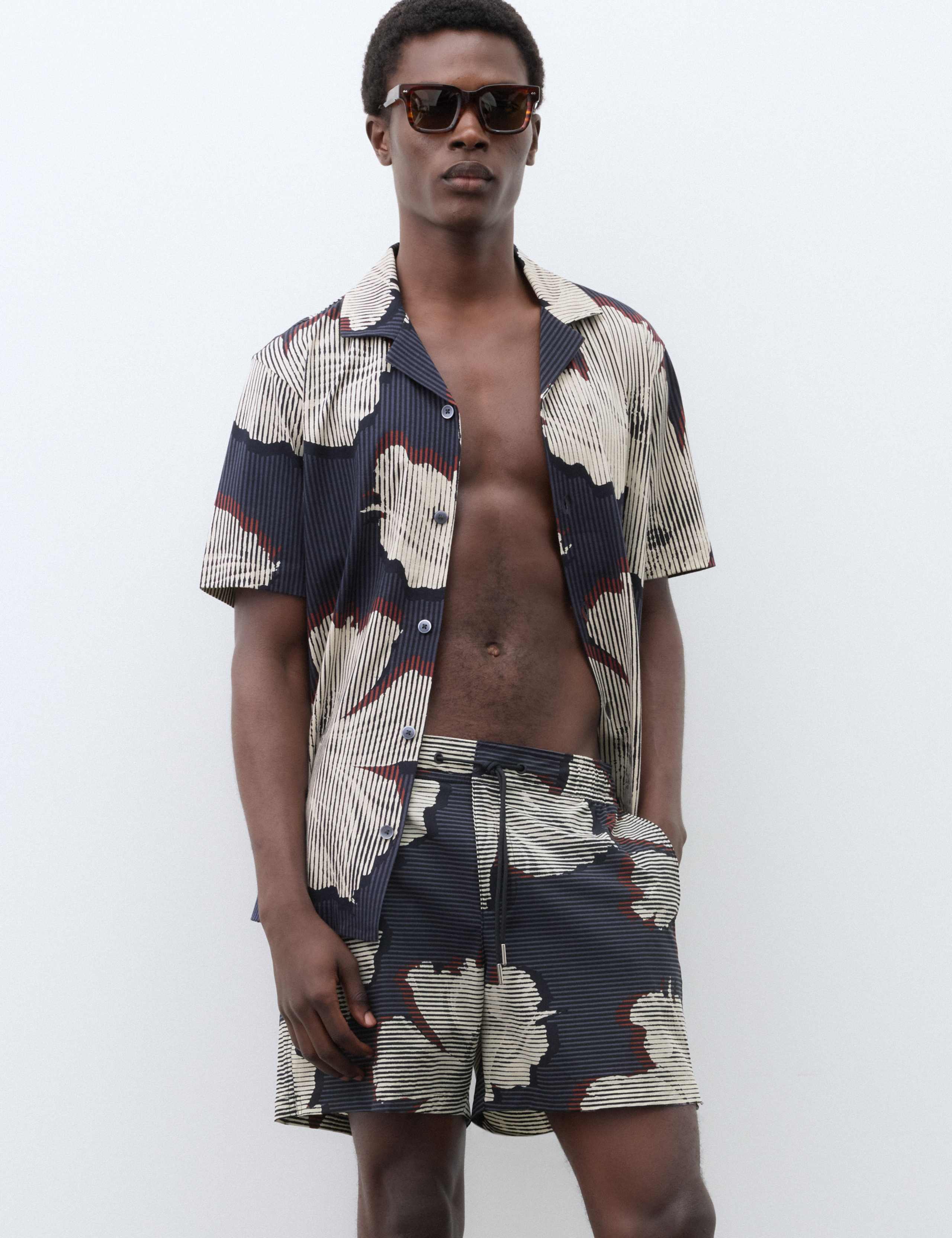 Pure Cotton Floral Short Sleeve Shirt 5 of 7