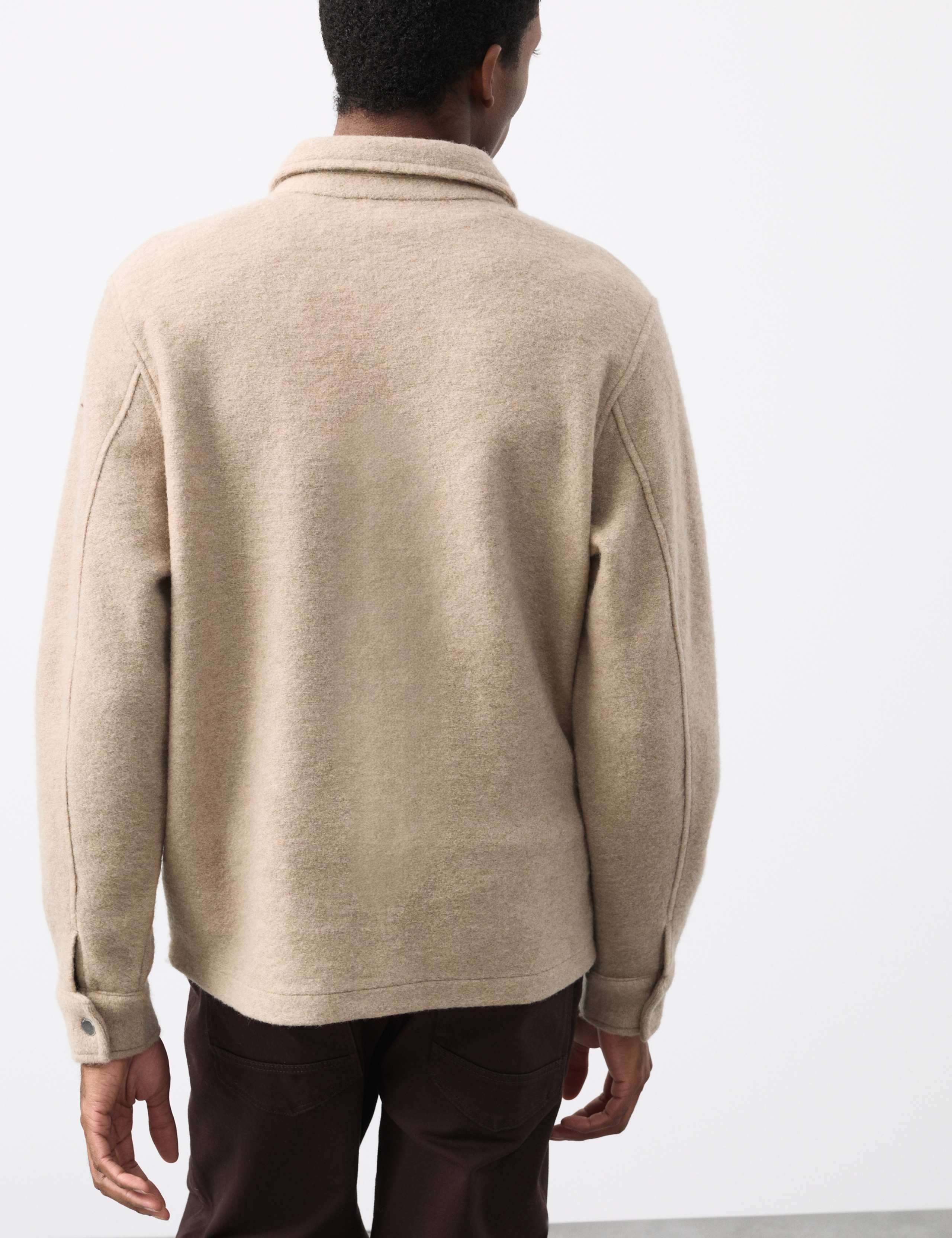 Wool Blend Zip up Fleece Jacket 7 of 7