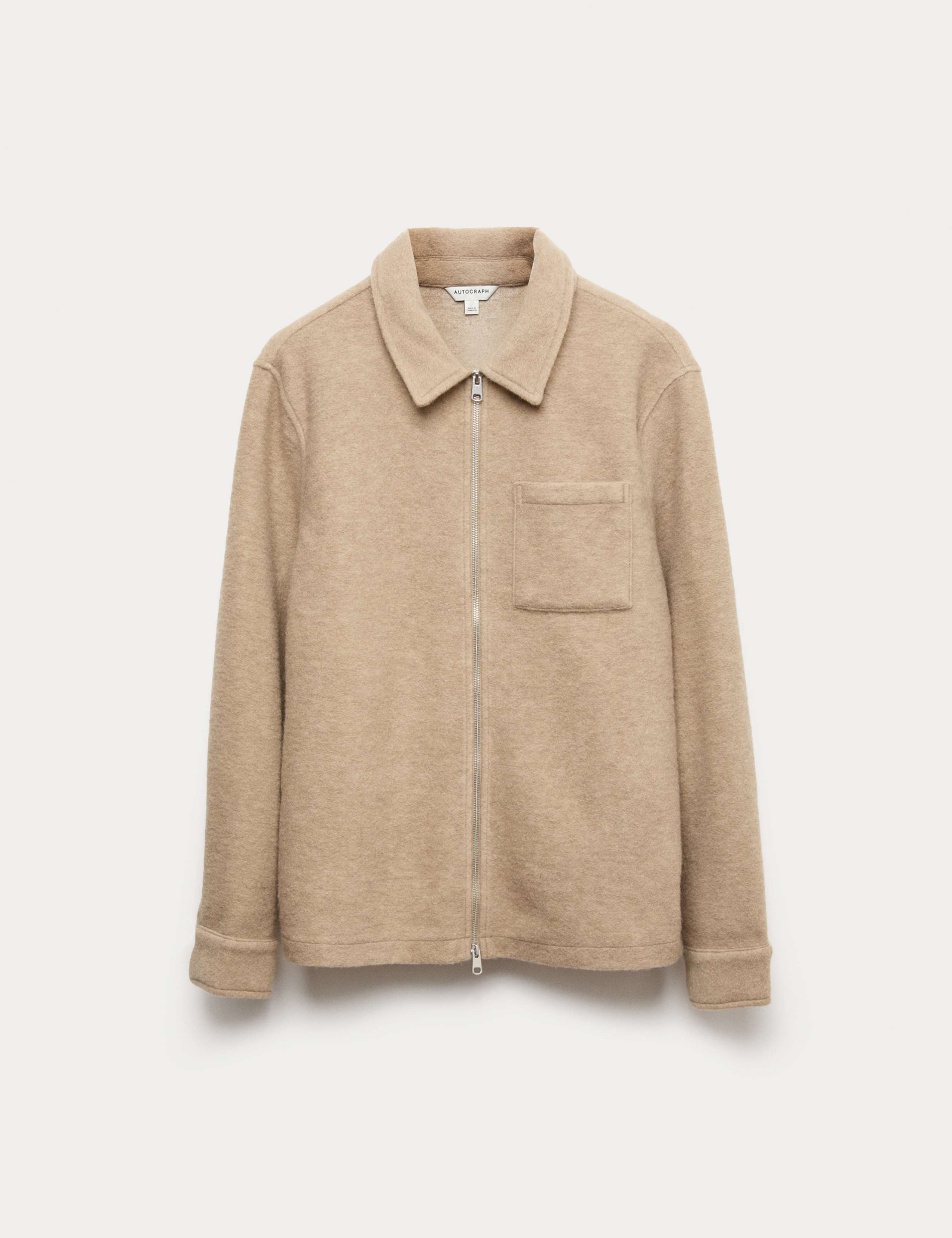 Wool Blend Zip up Fleece Jacket 2 of 7