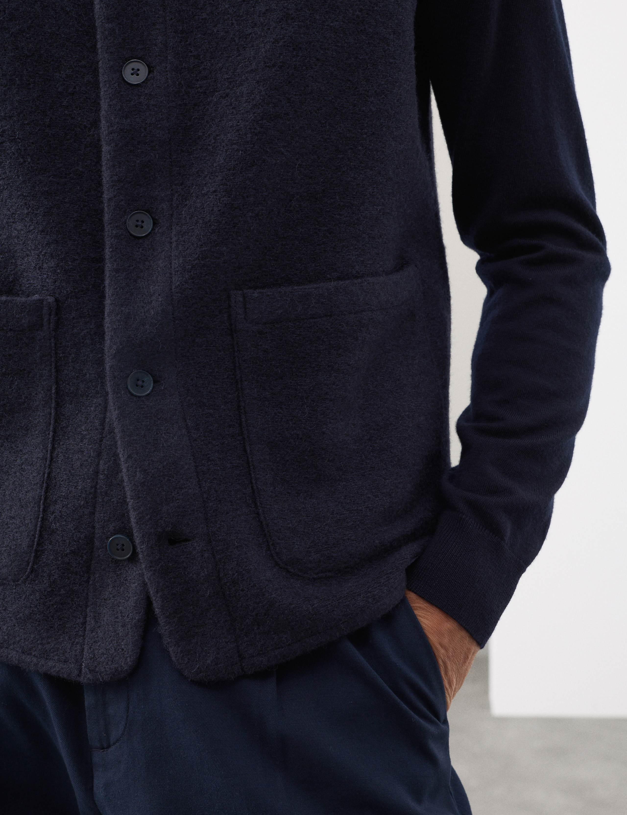 Wool Blend Textured Fleece Gilet 6 of 6