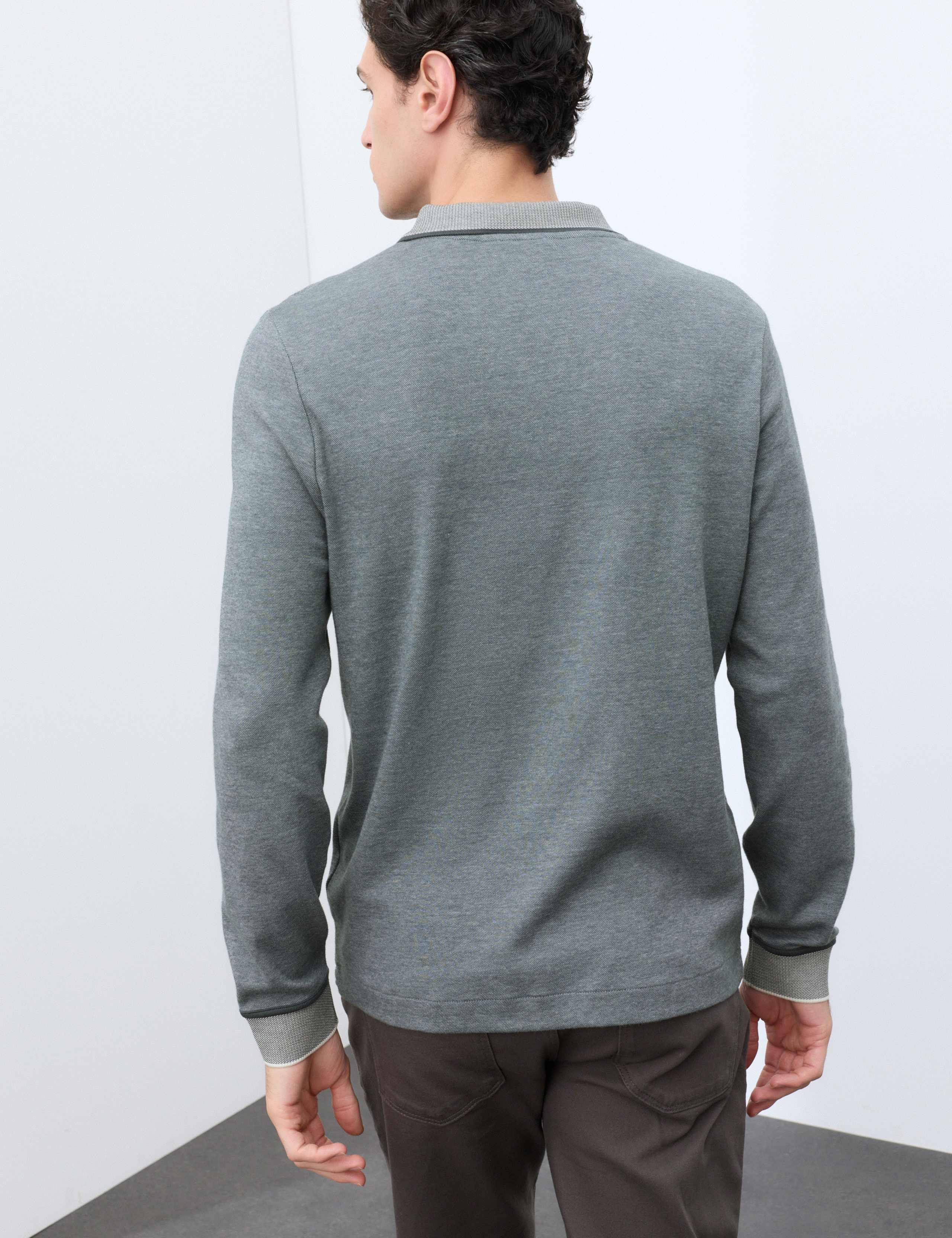 Cotton Rich Long Sleeve Polo Shirt 3 of 6