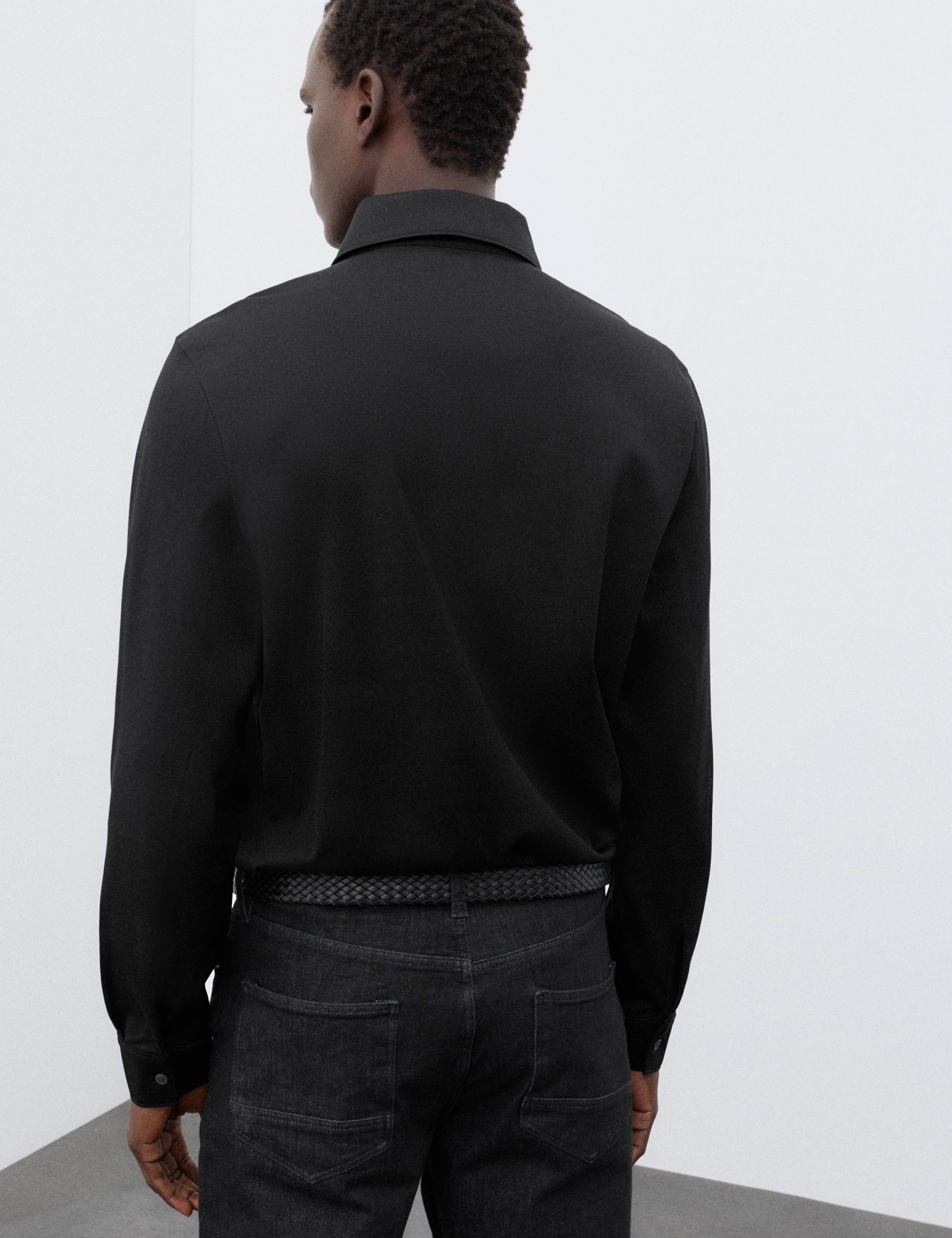 Pure Supima Cotton Long Sleeve Polo Shirt 3 of 6