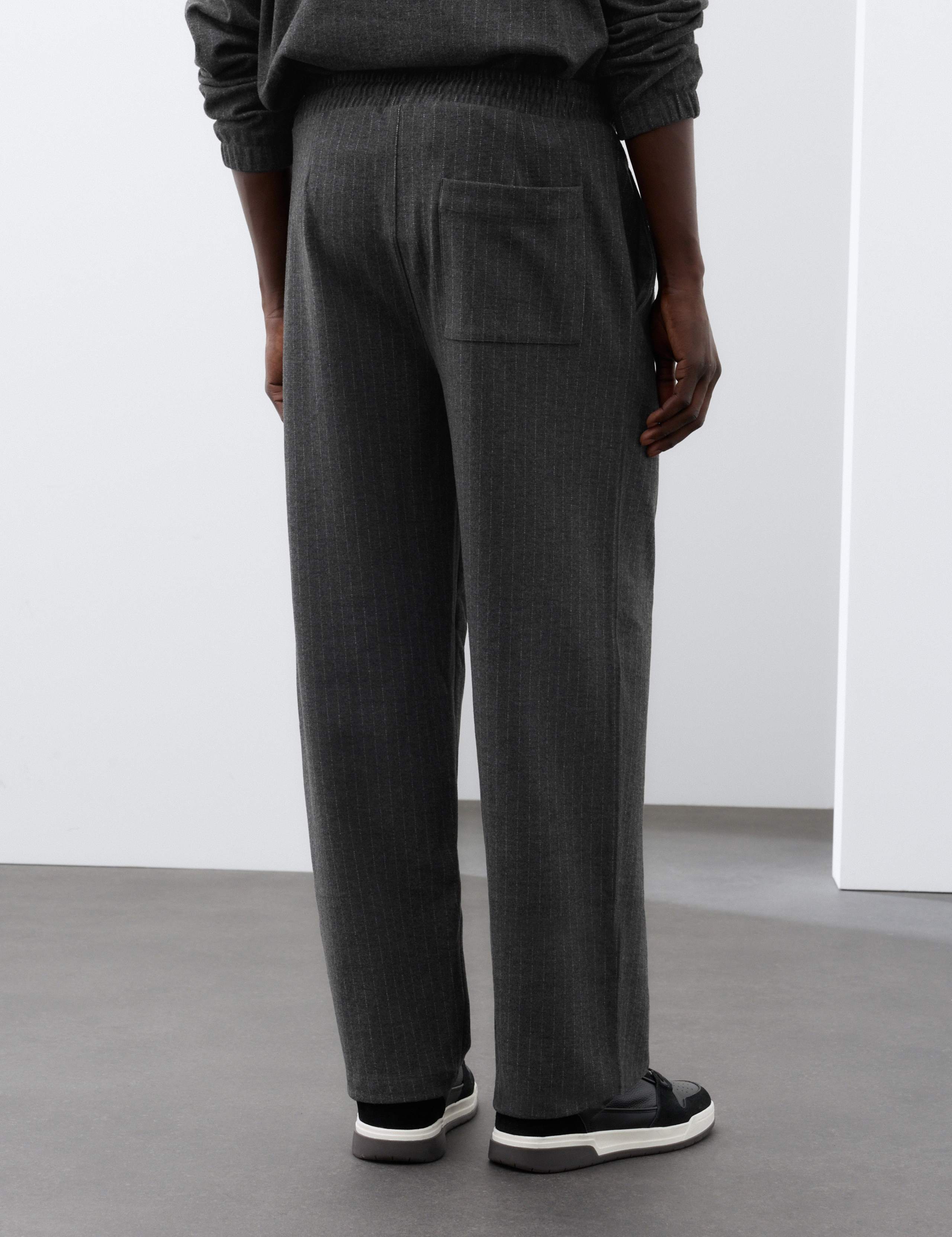 Striped Pleated Barrel Leg Joggers 6 of 7
