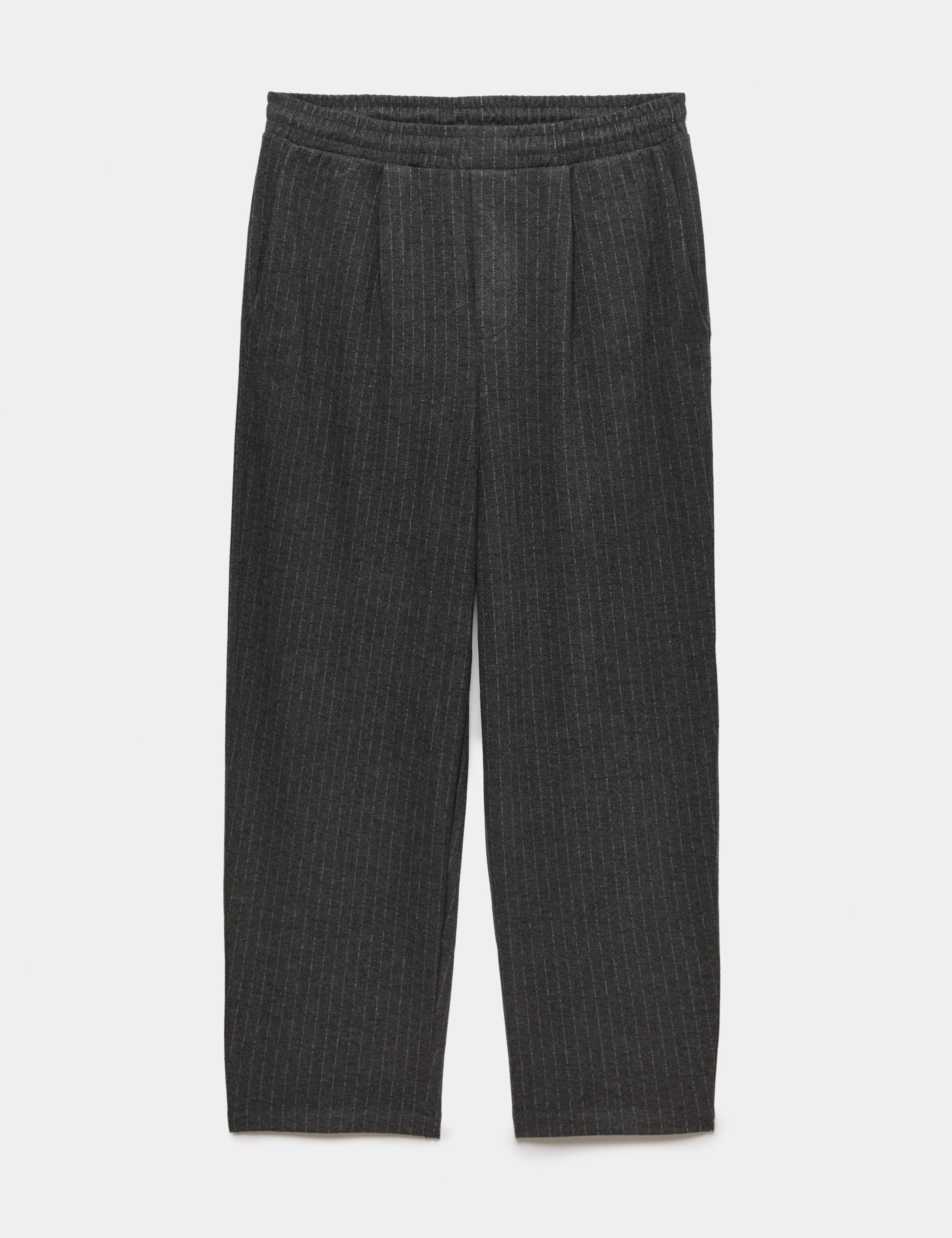 Striped Pleated Barrel Leg Joggers 2 of 7