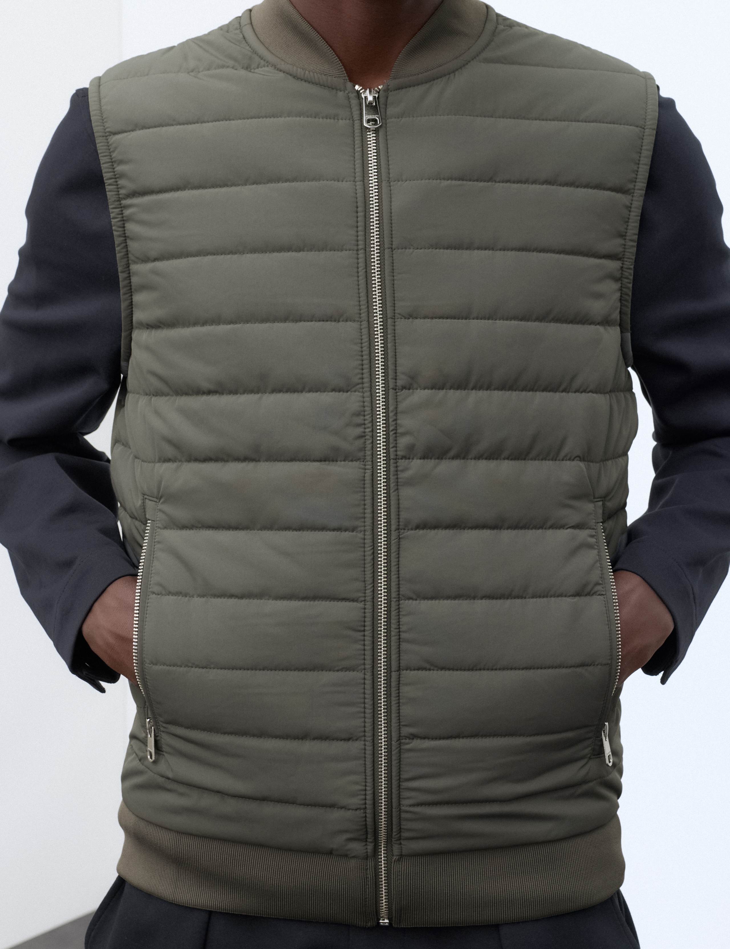 Cotton Rich Zip Up Quilted Gilet with Stormwear™ 6 of 7