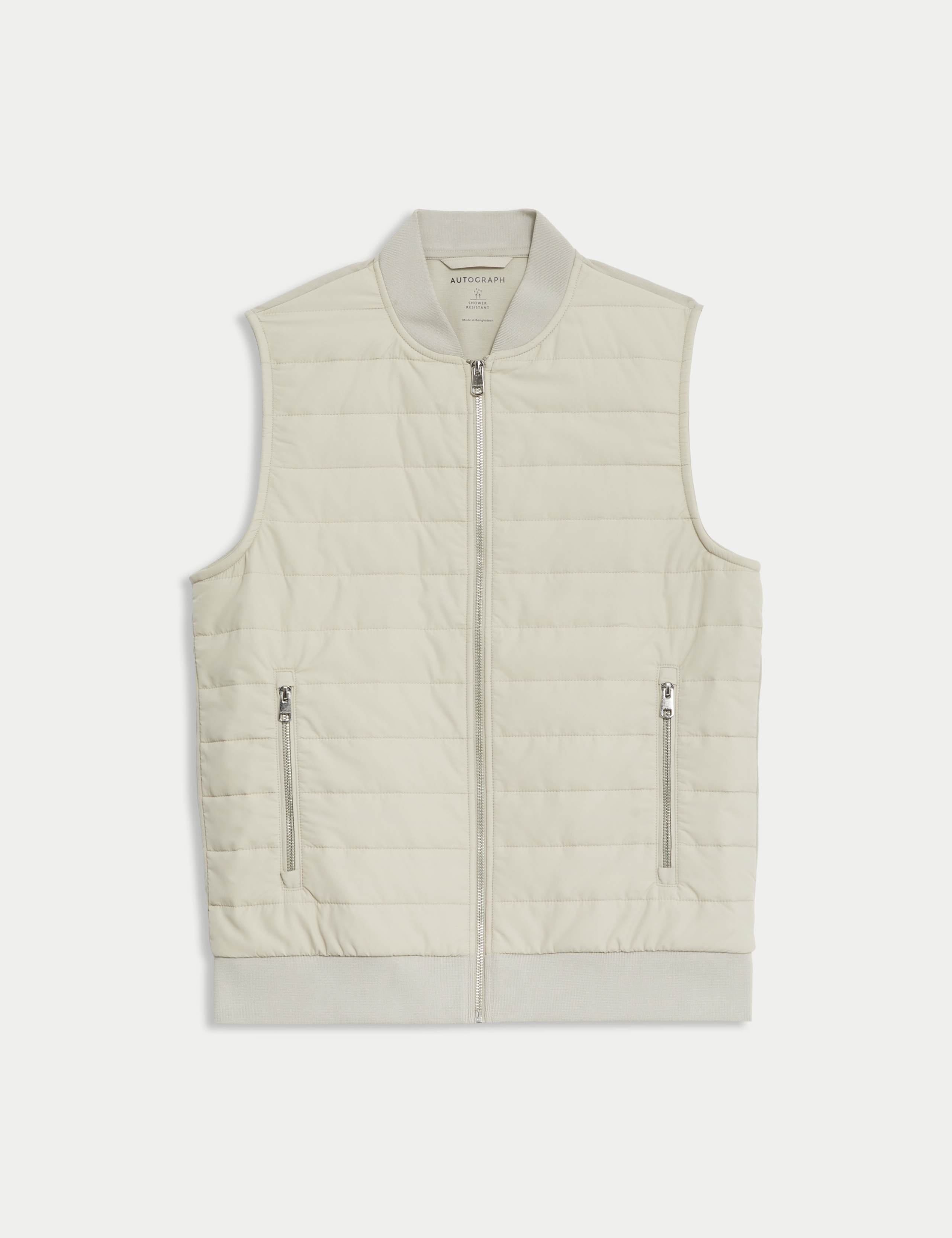 Cotton Rich Zip Up Quilted Gilet with Stormwear™ 2 of 6