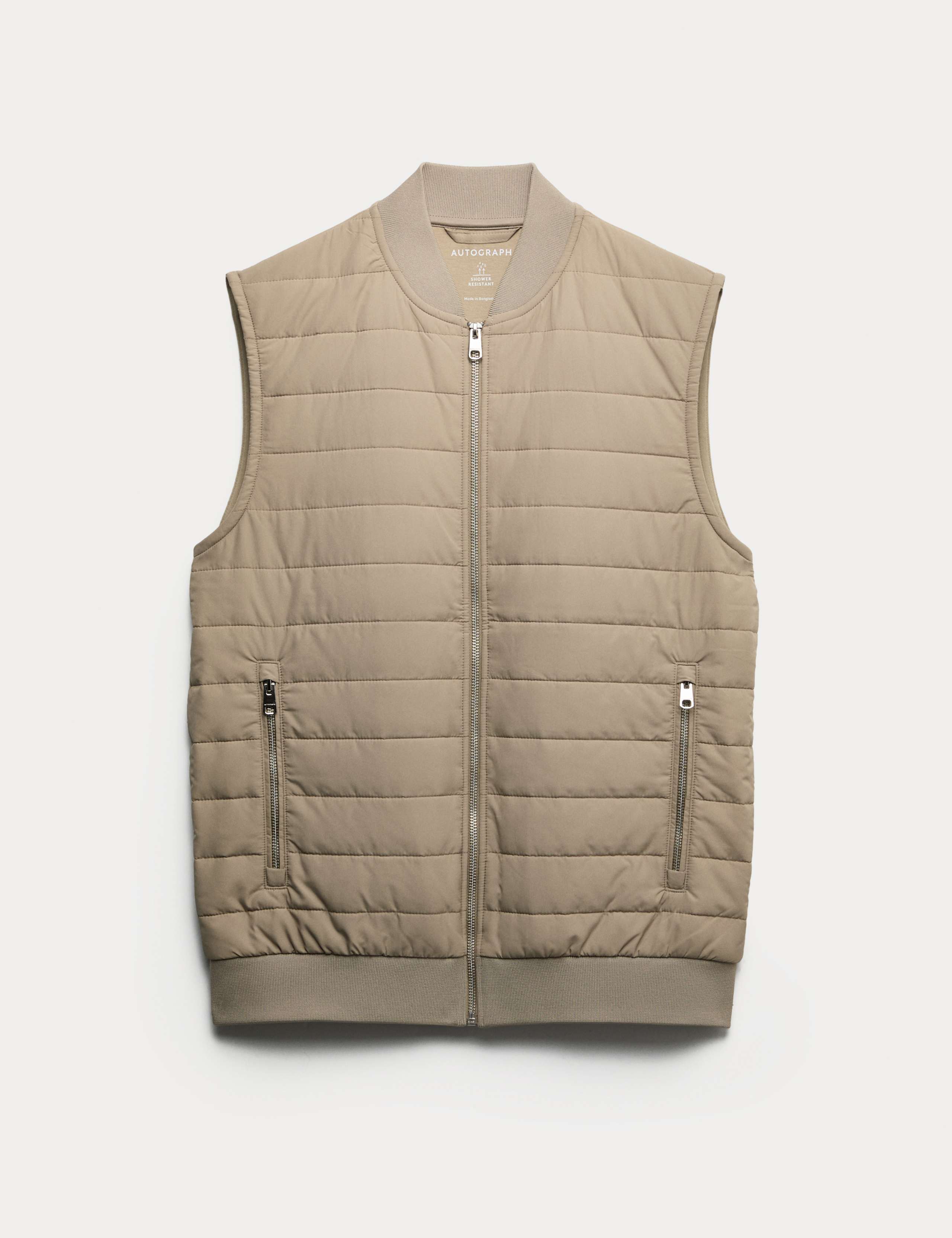 Cotton Rich Zip Up Quilted Gilet with Stormwear™ 2 of 6