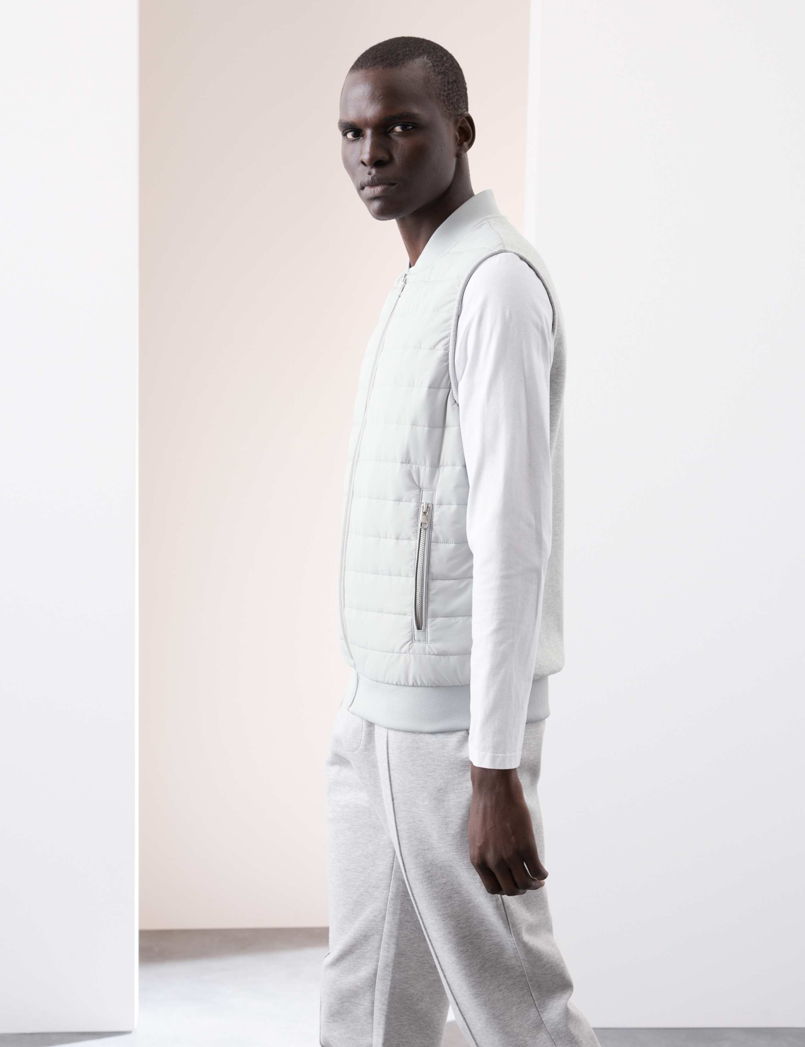 Cotton Rich Zip Up Quilted Gilet with Stormwear™ 6 of 8