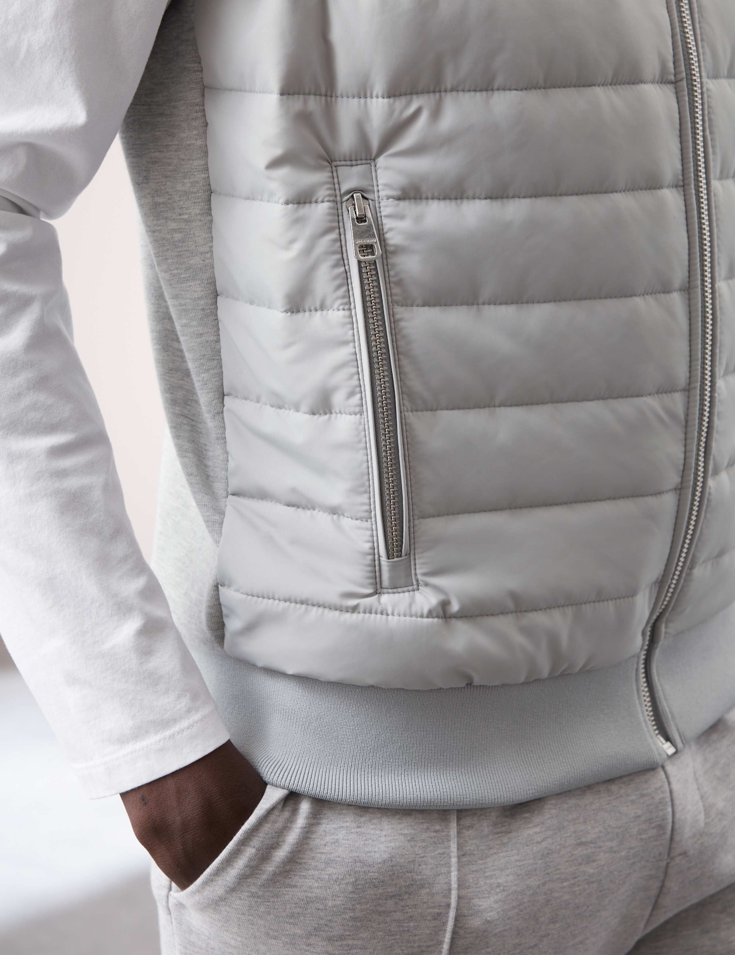 Cotton Rich Zip Up Quilted Gilet with Stormwear™ 7 of 8