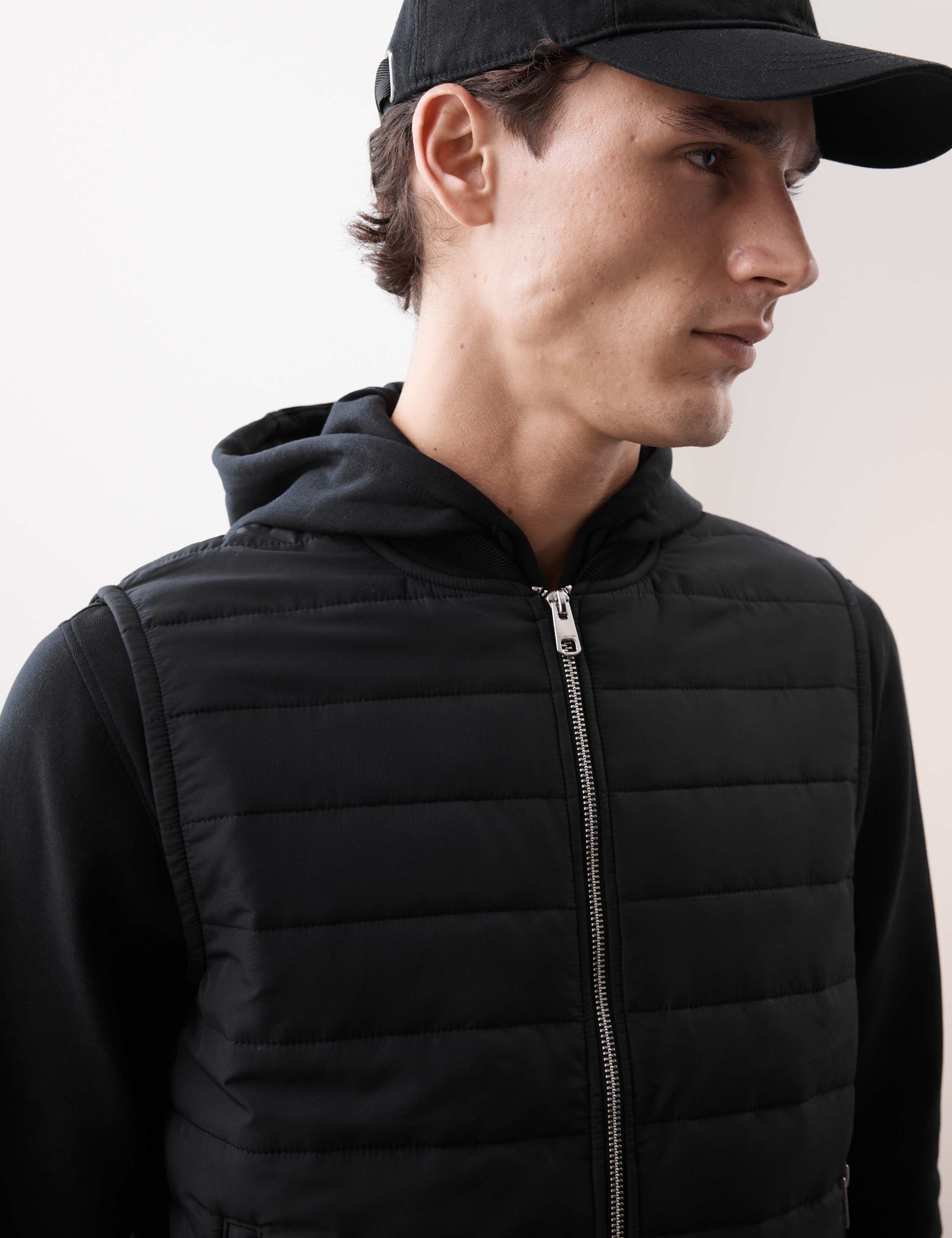 Cotton Rich Zip Up Quilted Gilet with Stormwear™ 3 of 7
