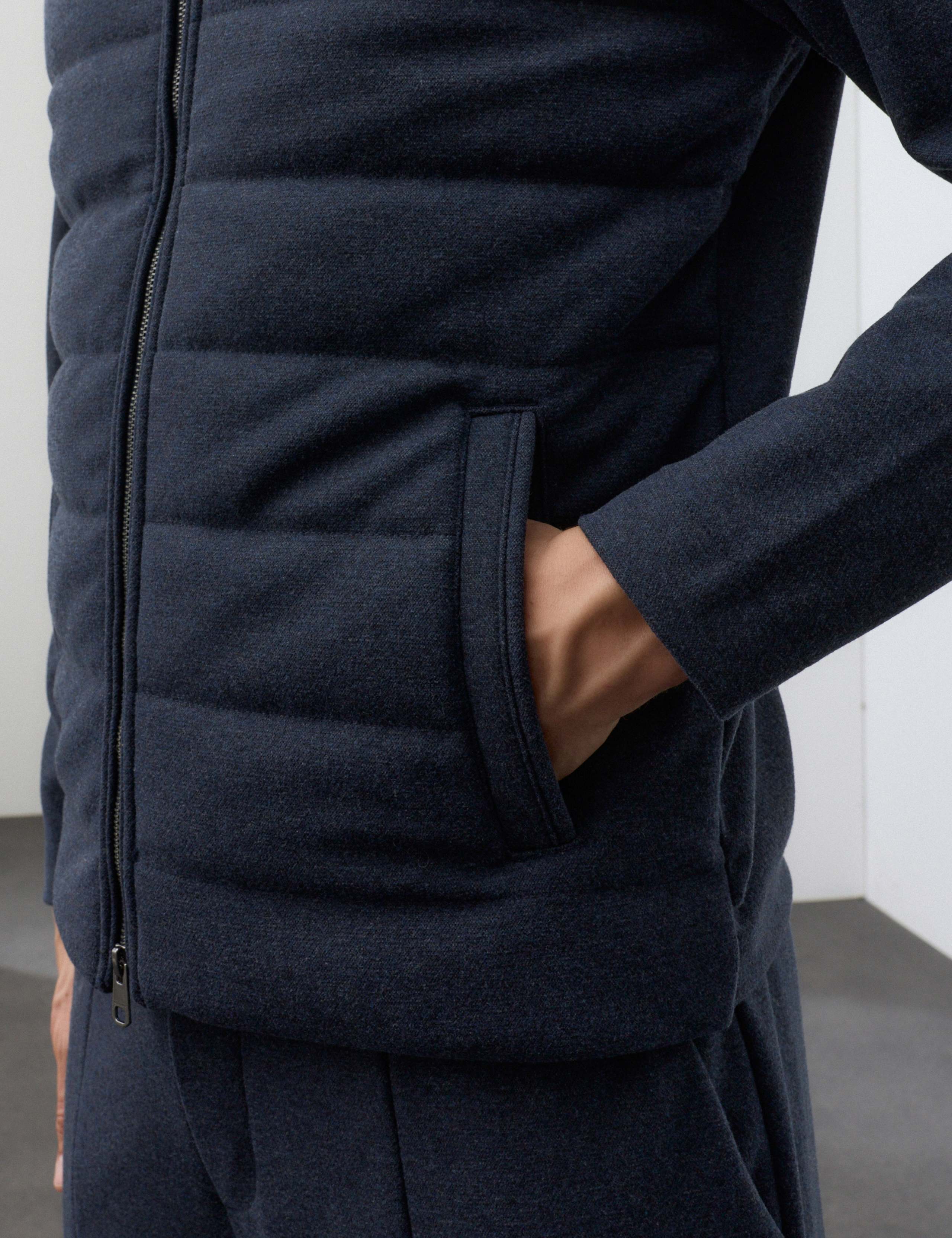 Padded Hyrid Zip Up Shacket with Wool 7 of 7