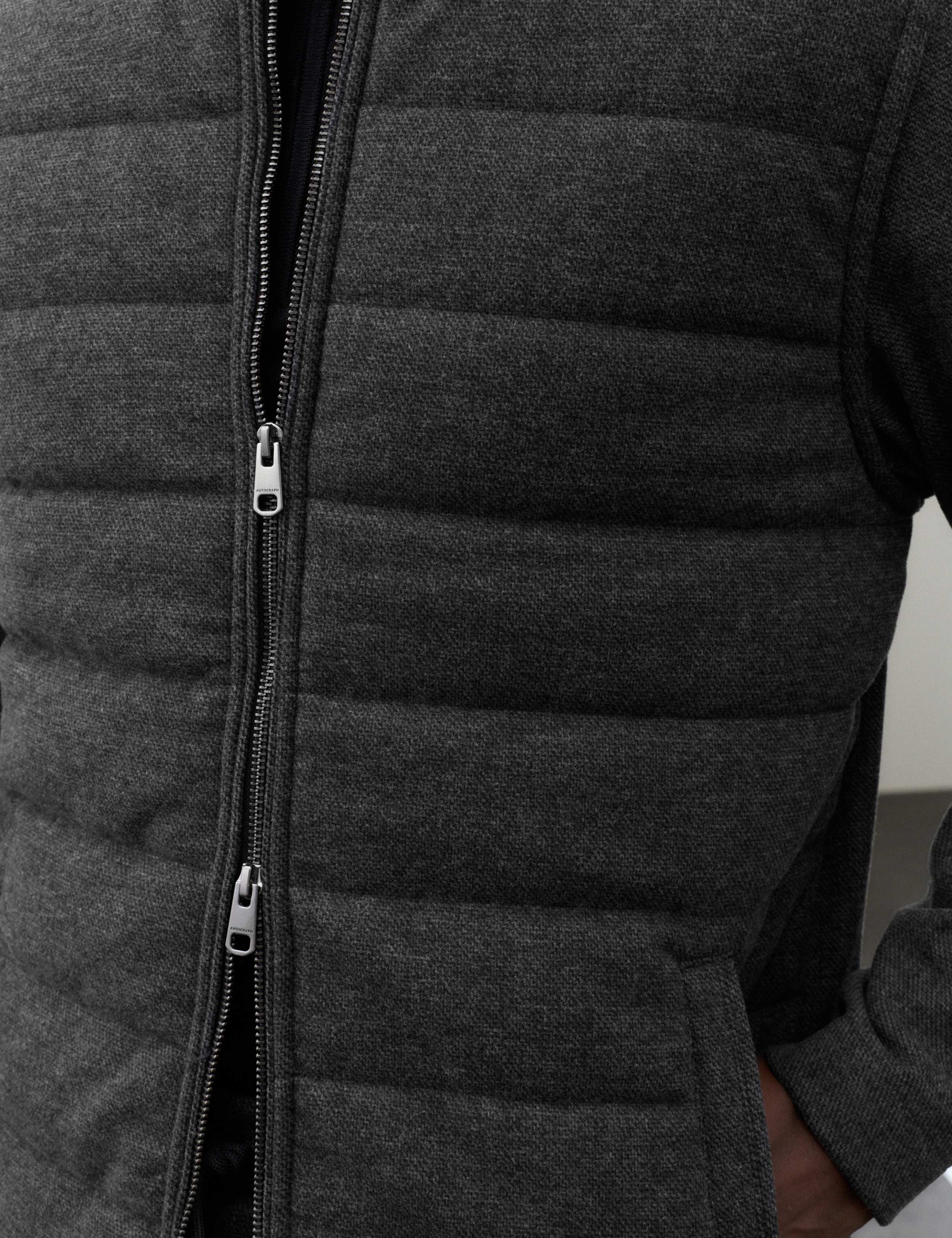 Padded Hybrid Zip Up Funnel with Wool 7 of 7