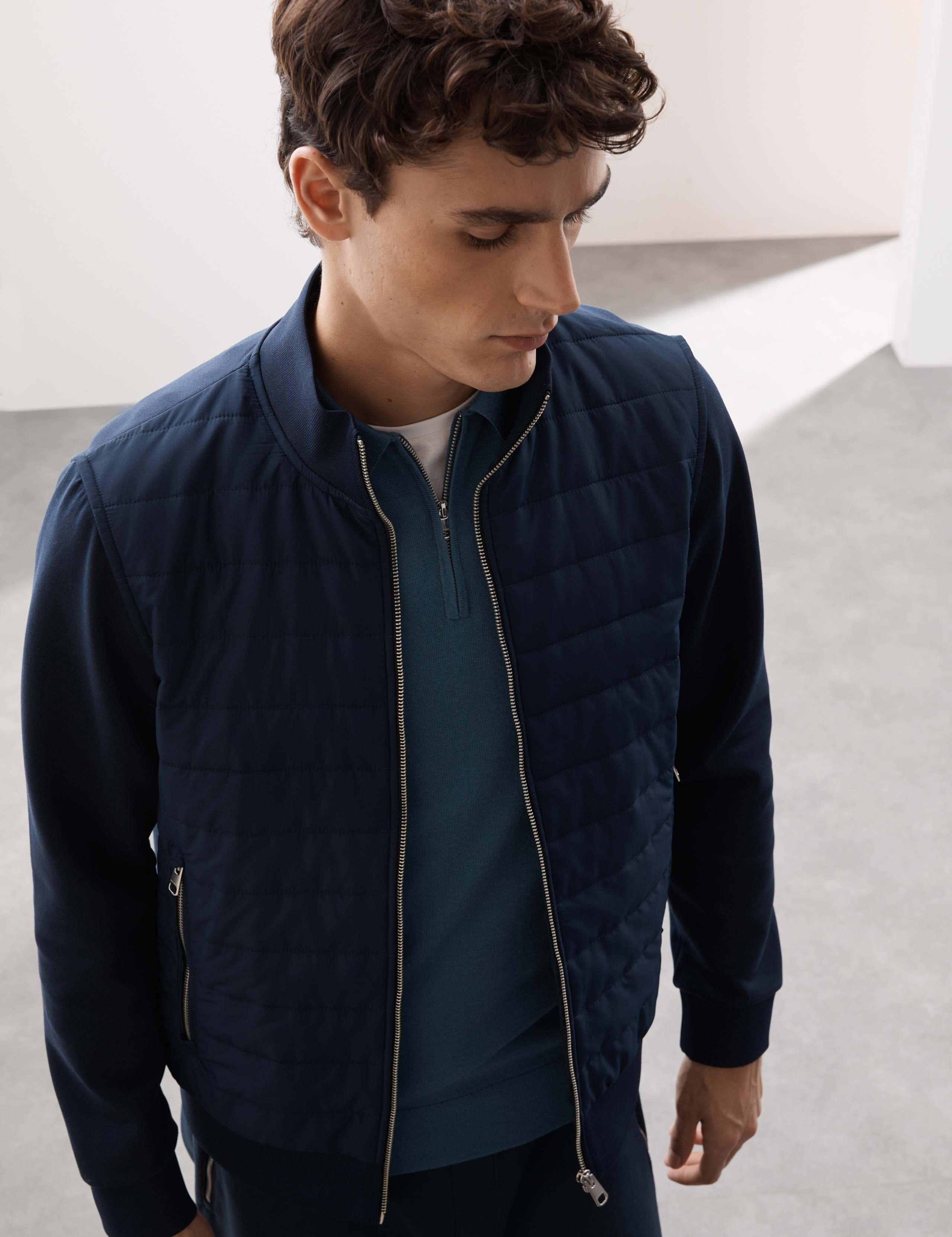 Cotton Rich Zip Up Quilted Jacket 5 of 7