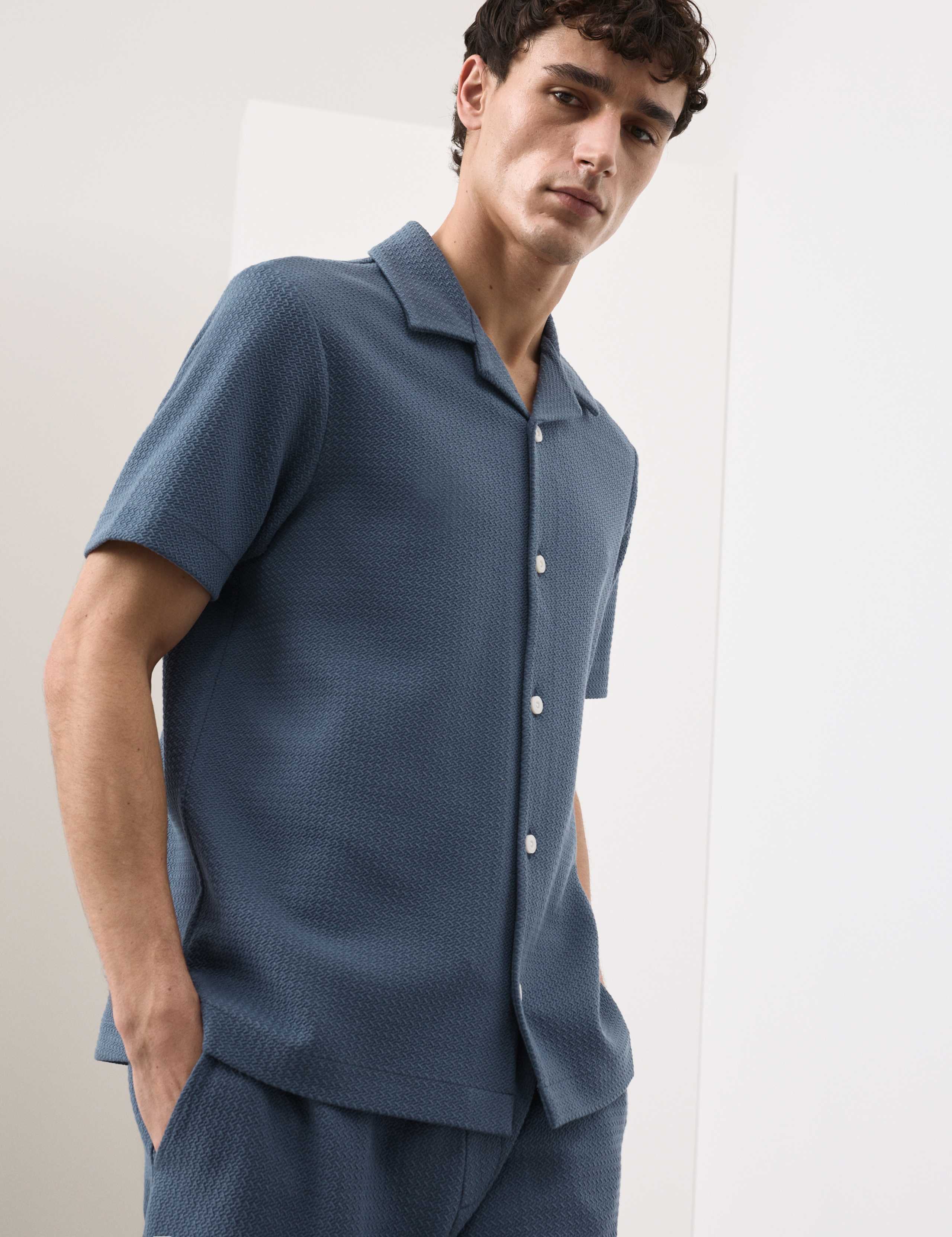 Regular Fit Cotton Blend Textured Shirt 1 of 7