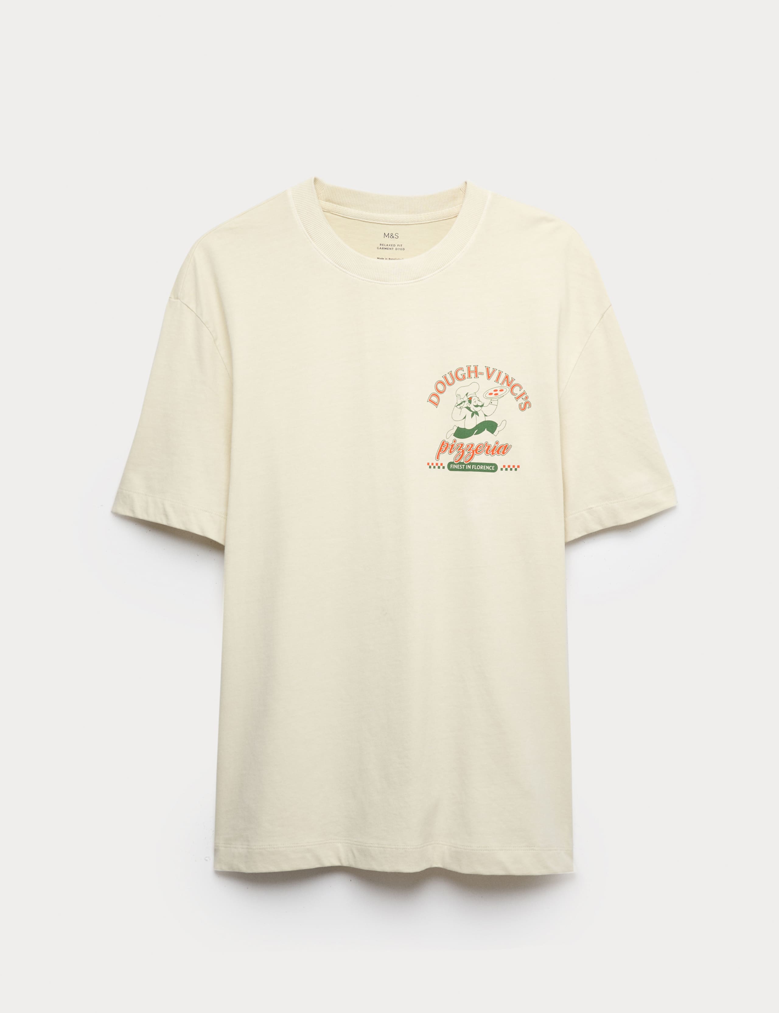 Pure Cotton Pizzeria Graphic Garment Dyed T-Shirt 1 of 1