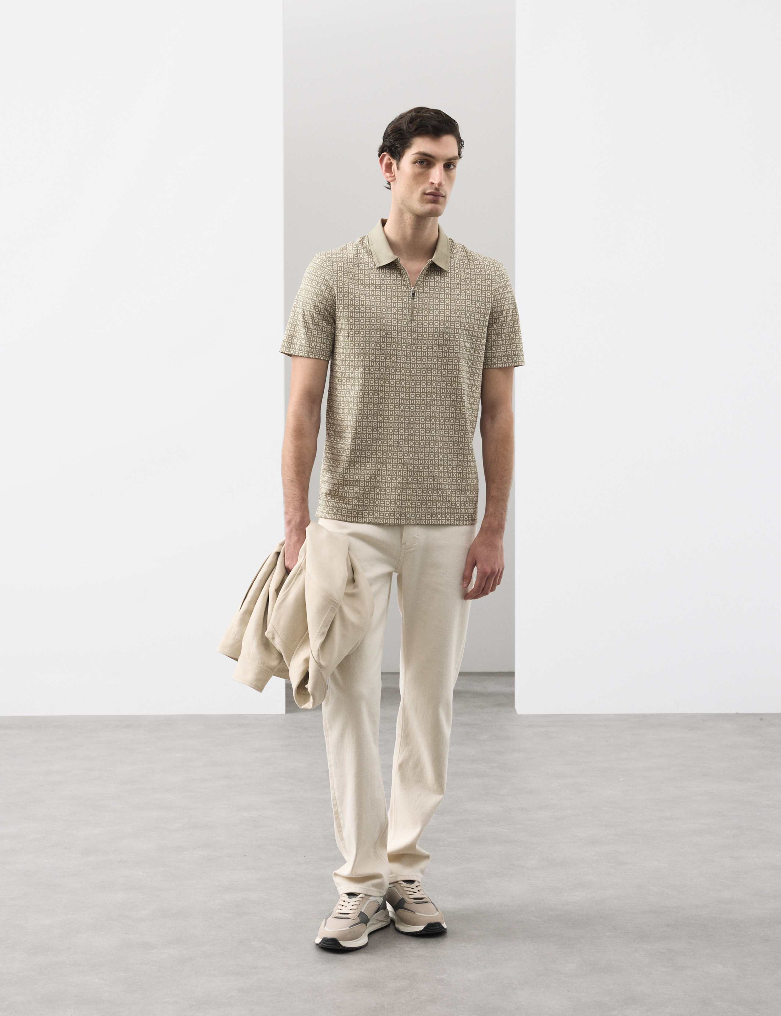 Pure Supima® Cotton Geometric Polo Shirt 3 of 6