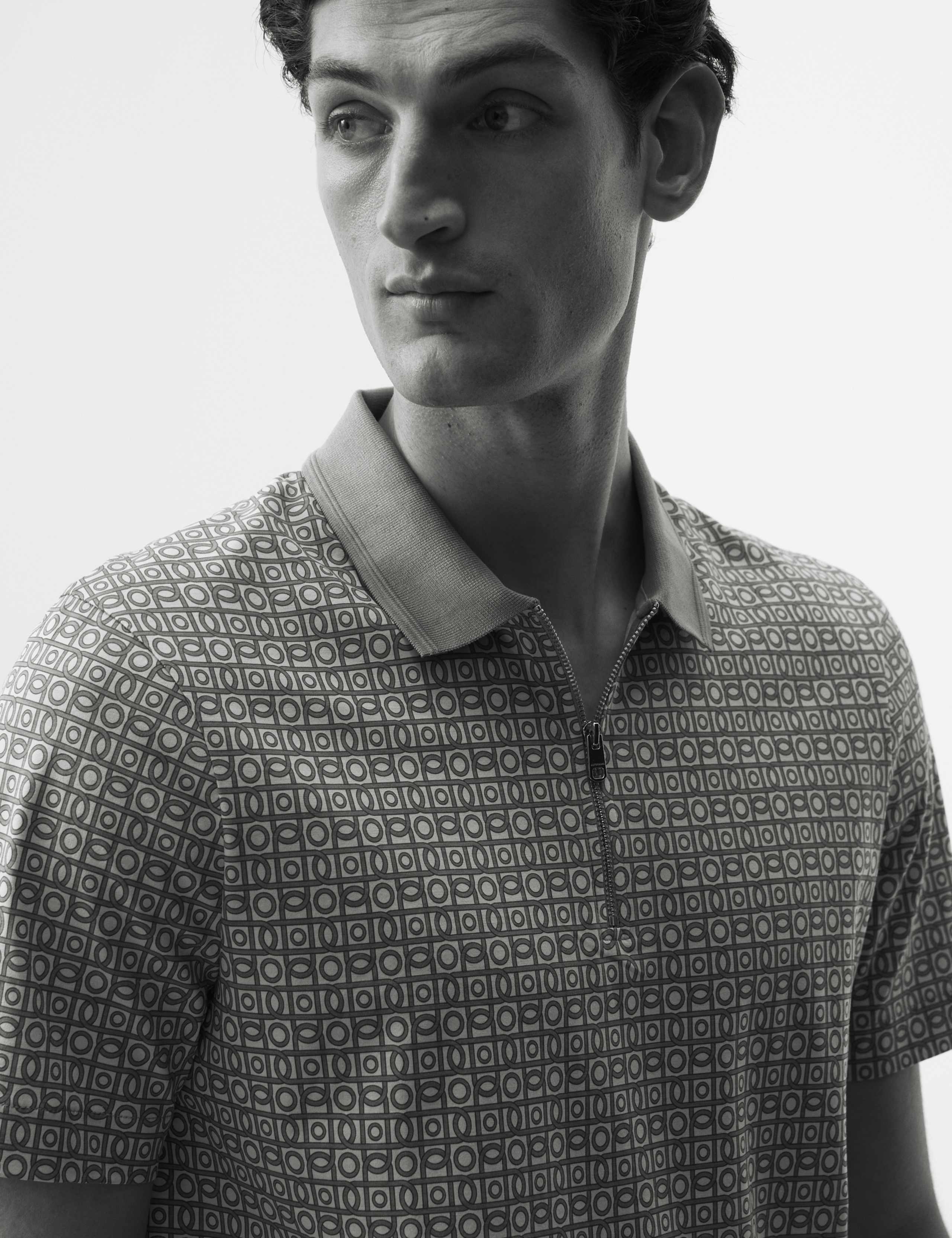 Pure Supima® Cotton Geometric Polo Shirt 6 of 6