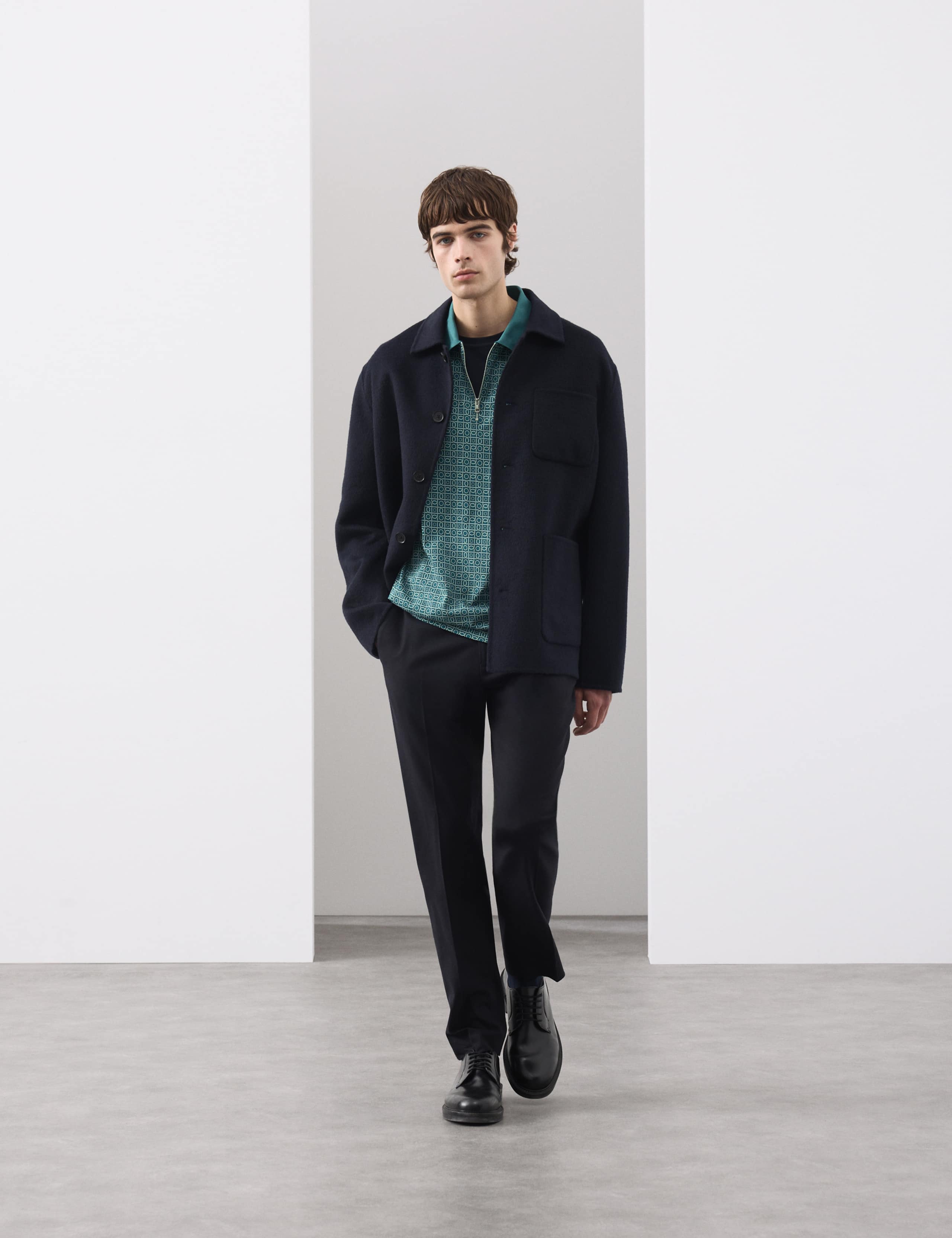 Pure Supima® Cotton Geometric Polo Shirt 3 of 5