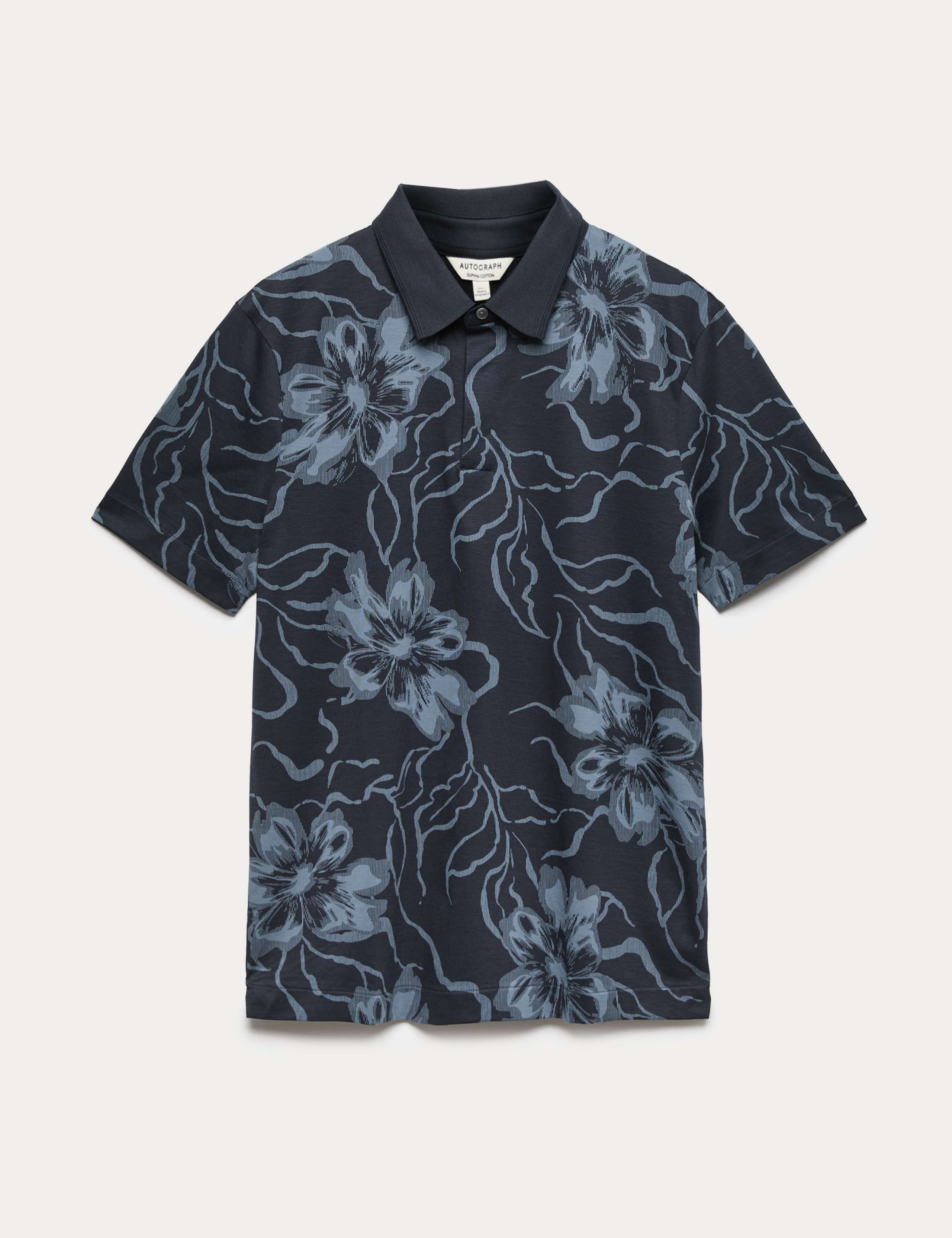 Pure Supima® Cotton Floral Polo Shirt 2 of 7
