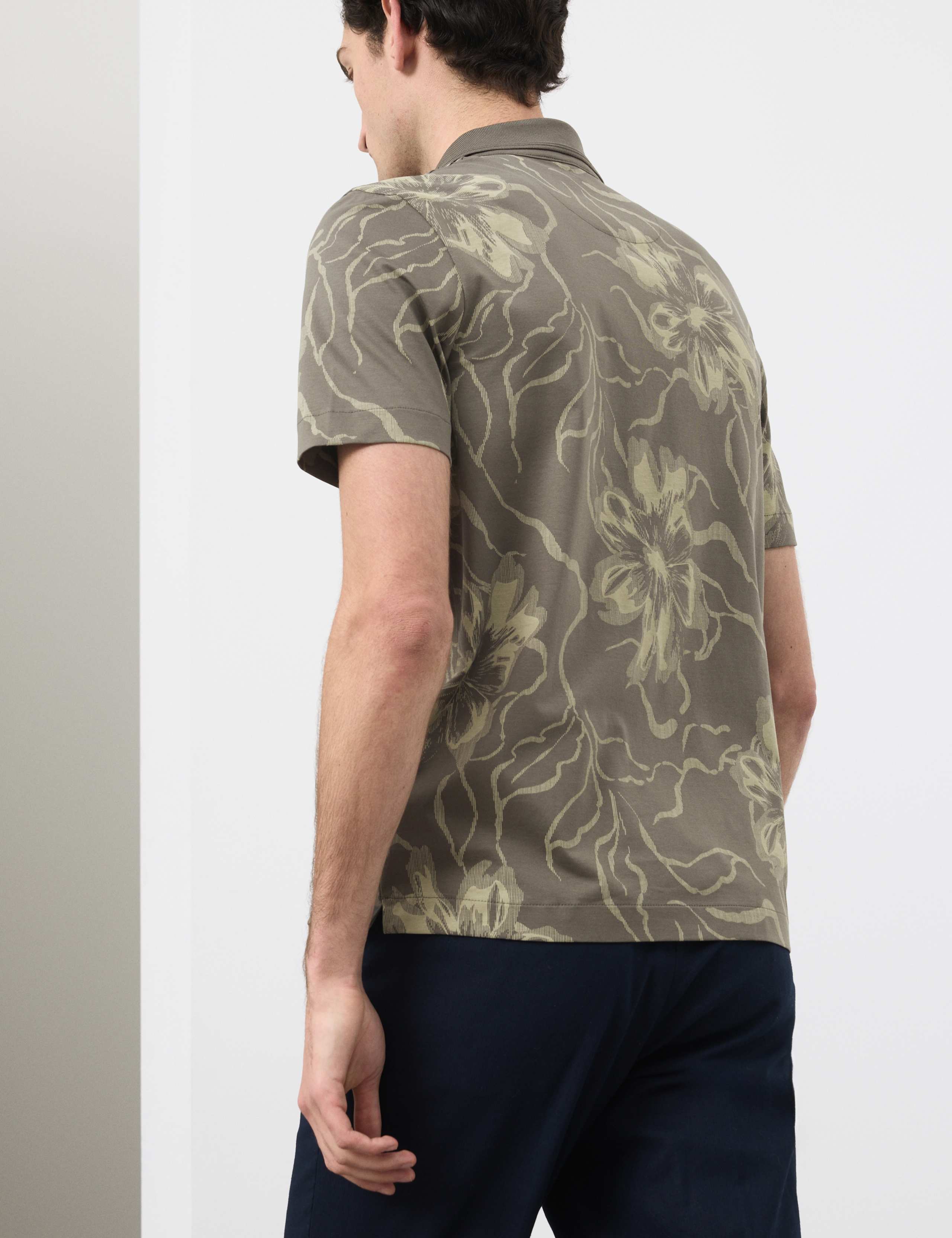 Pure Supima® Cotton Floral Polo Shirt 5 of 5