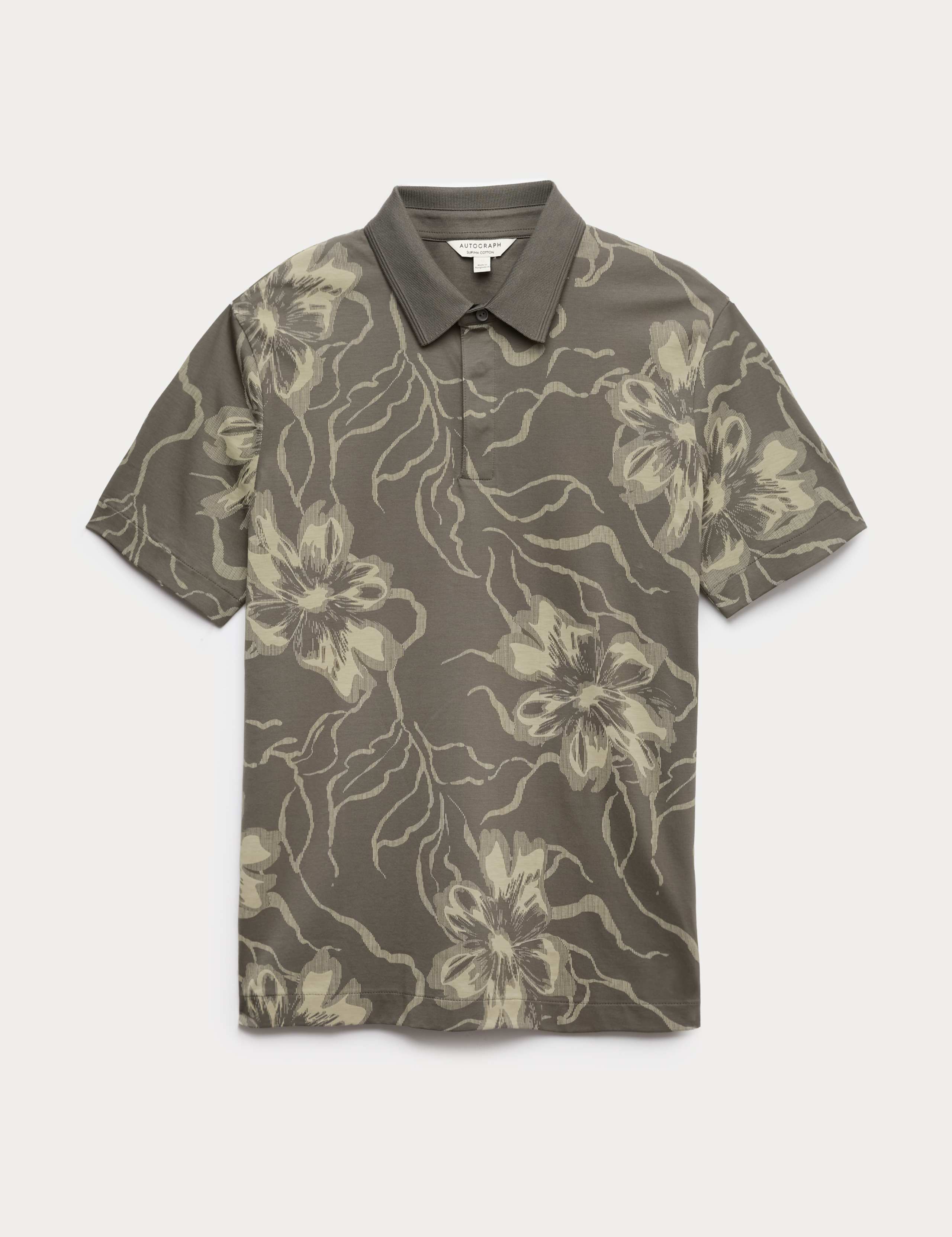 Pure Supima® Cotton Floral Polo Shirt 2 of 5