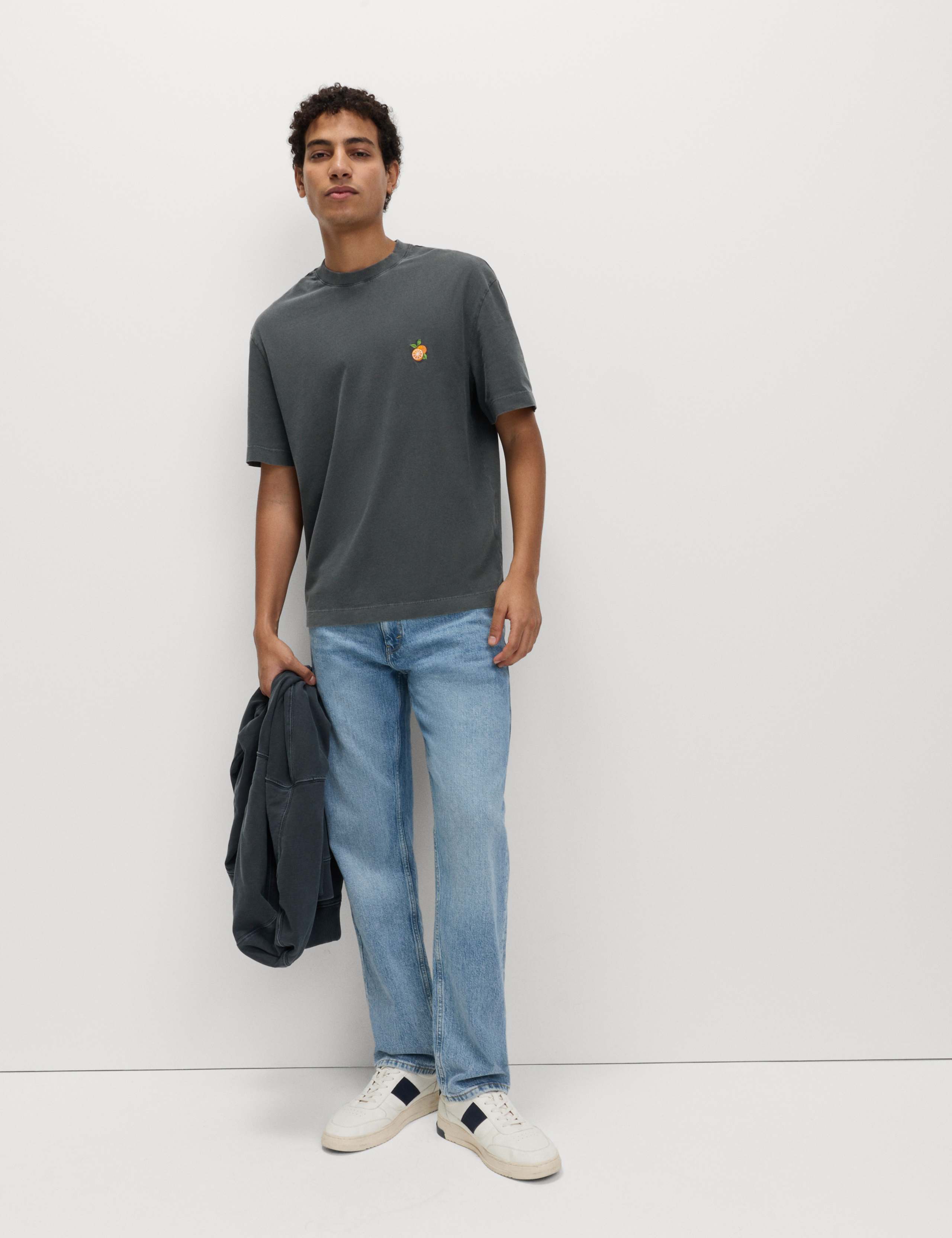 Pure Cotton Oranges Garment Dyed T-Shirt 1 of 4