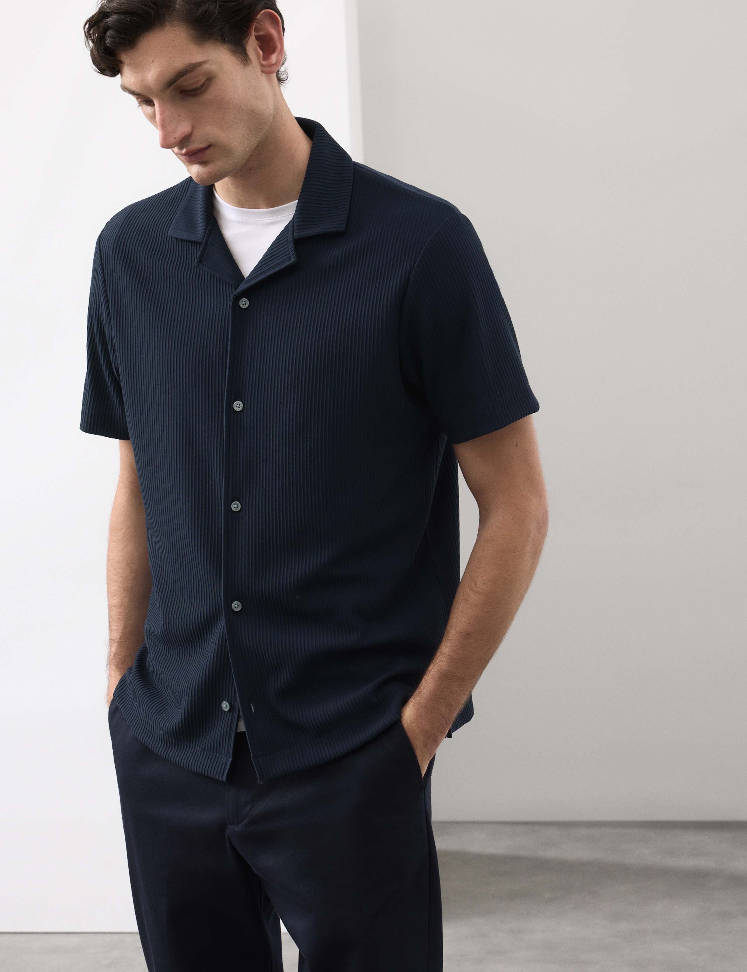 Regular Fit Textured Short Sleeve Shirt 1 of 7