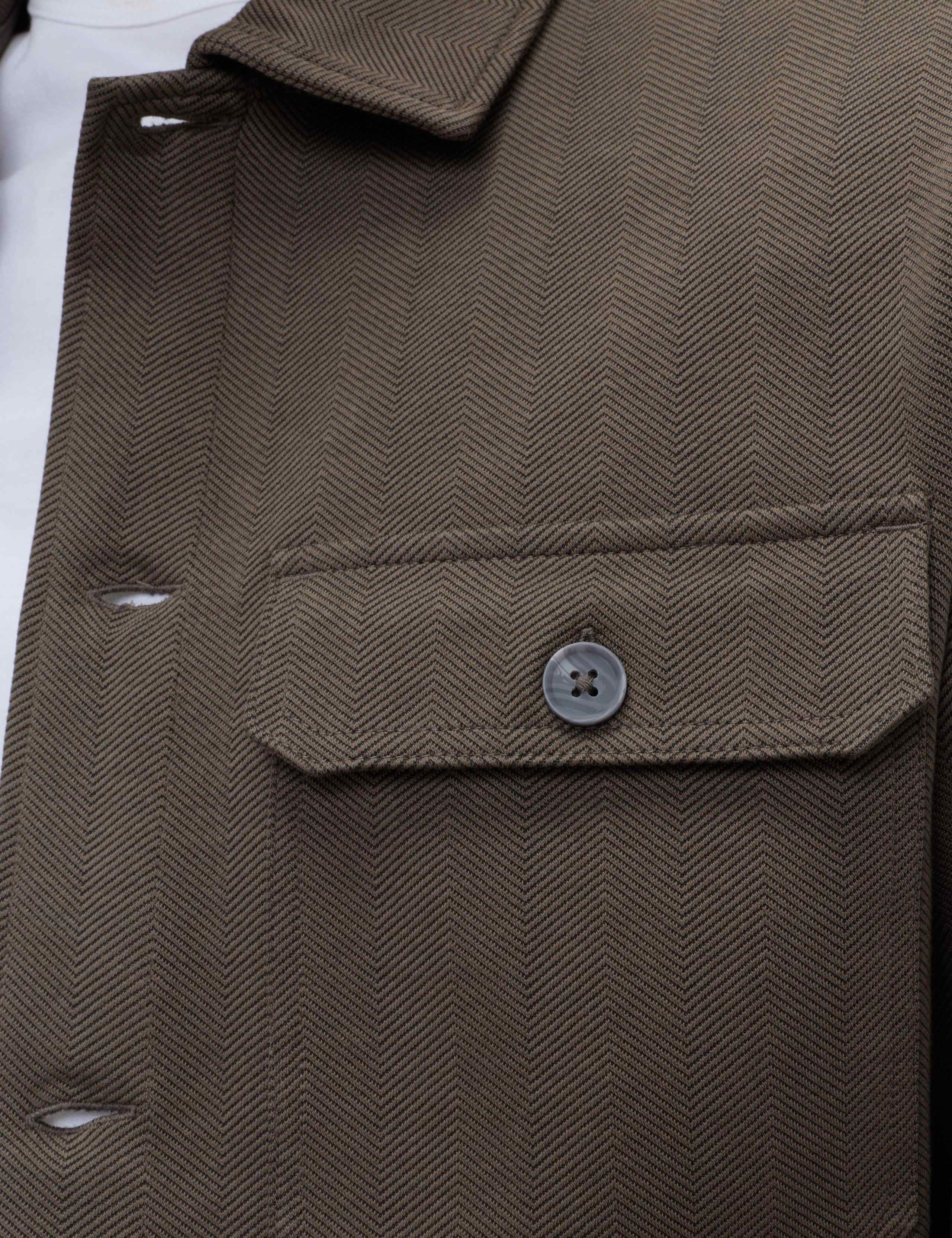 Cotton Rich Herringbone Overshirt 4 of 5
