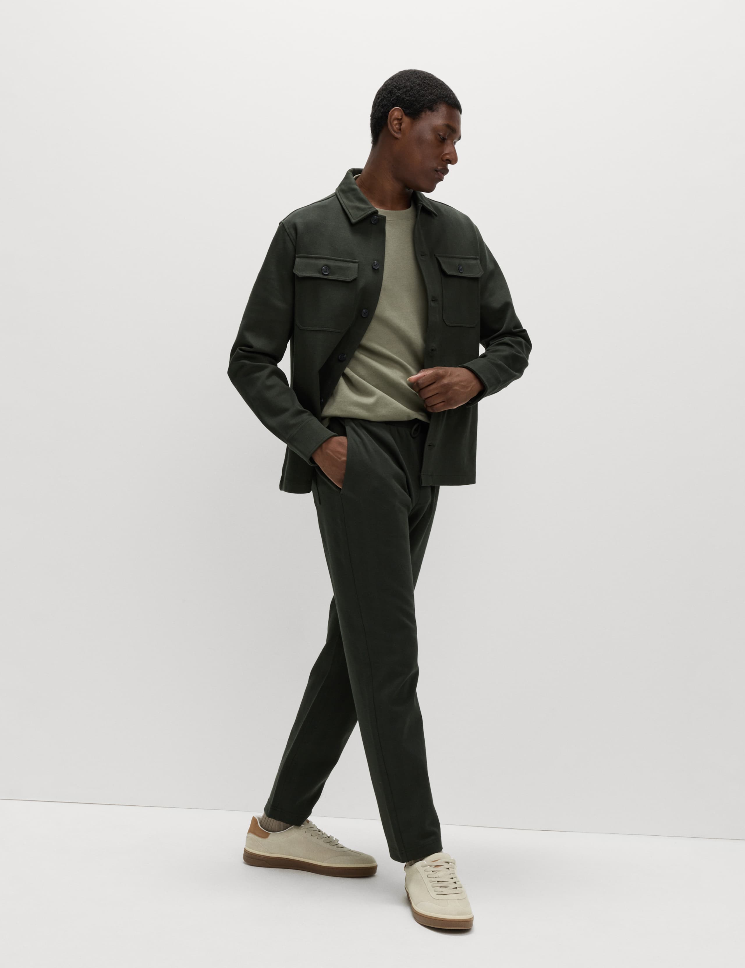Cotton Rich Herringbone Overshirt 3 of 5