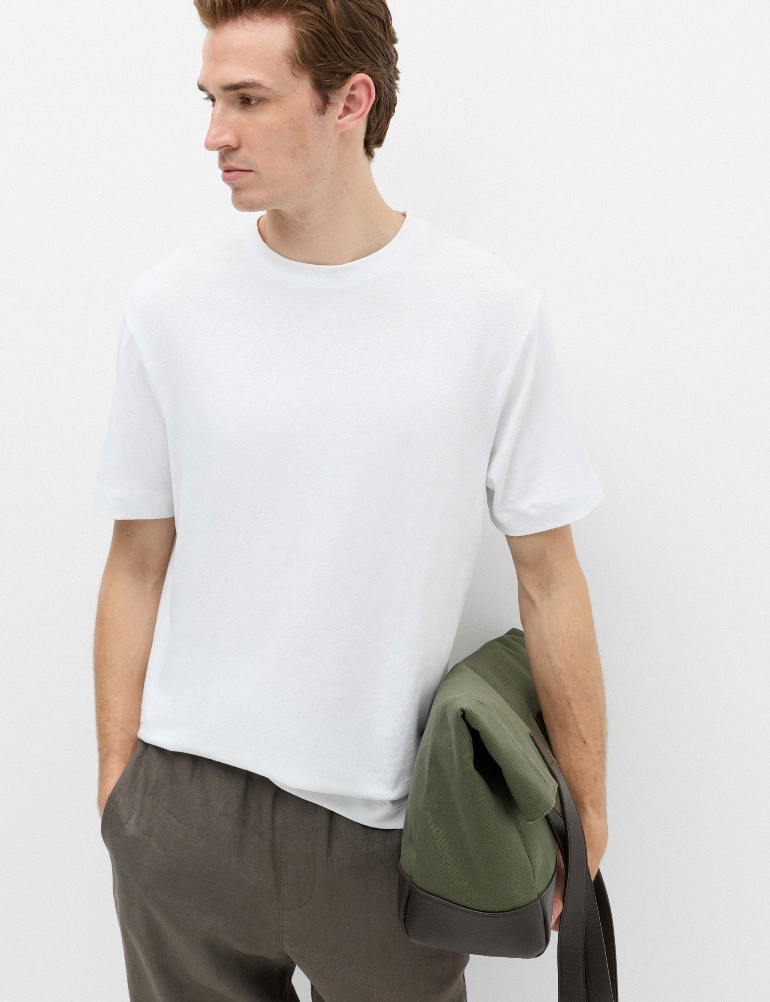 Relaxed Fit Linen T-Shirt 1 of 5