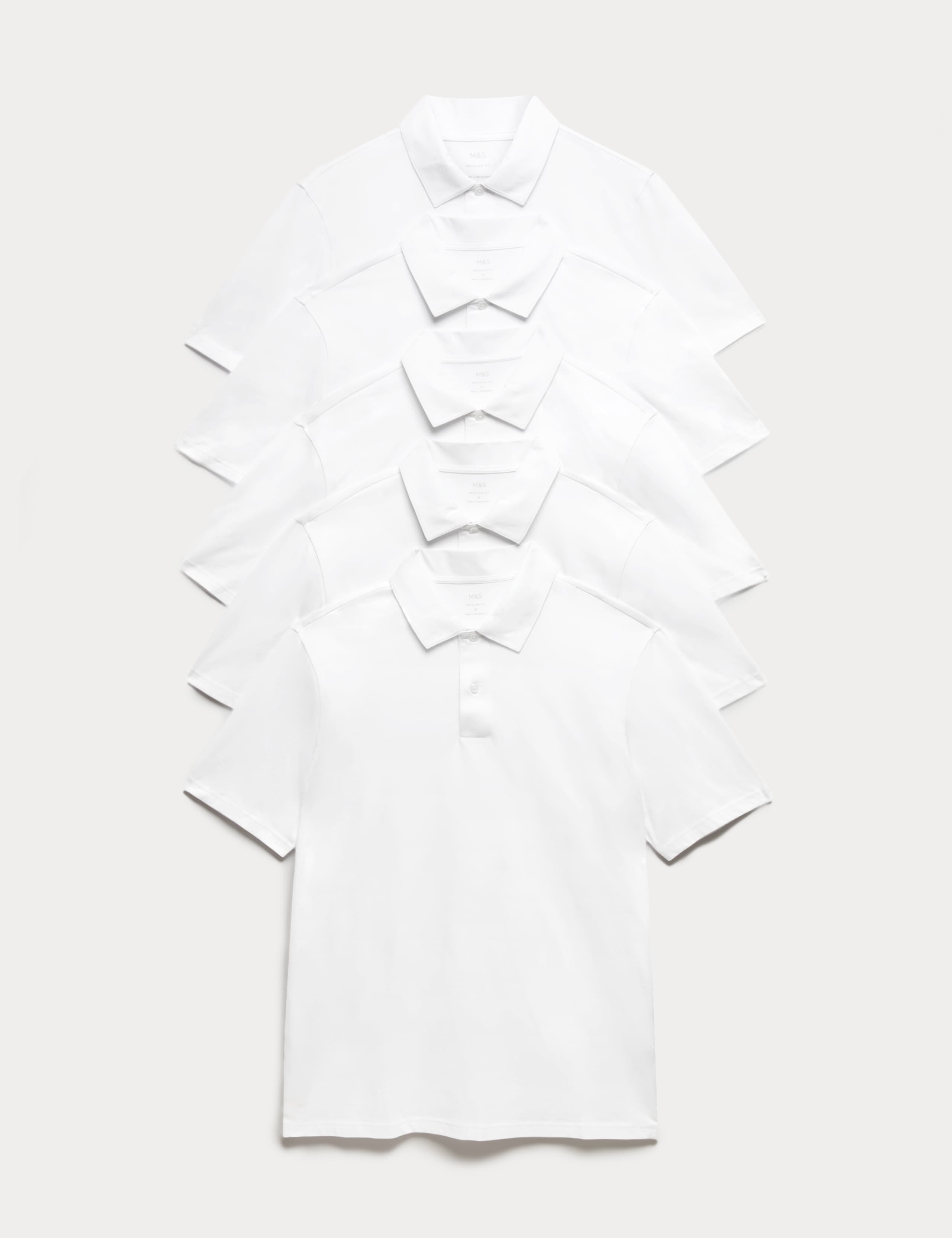 5 Pack Pure Cotton Polo Shirts 1 of 1