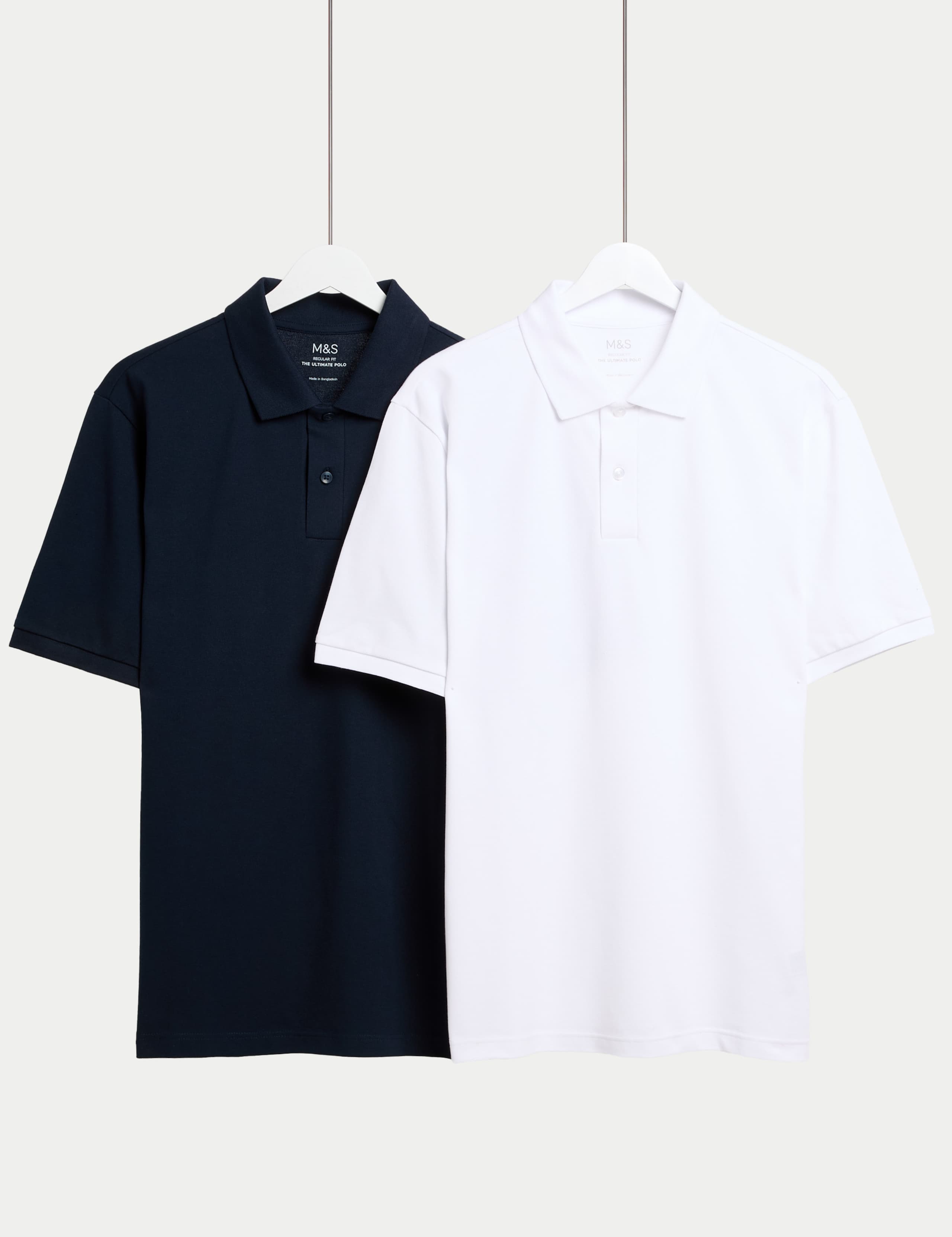Ultimate 2 Pack Cotton Rich Polo Shirts 1 of 6