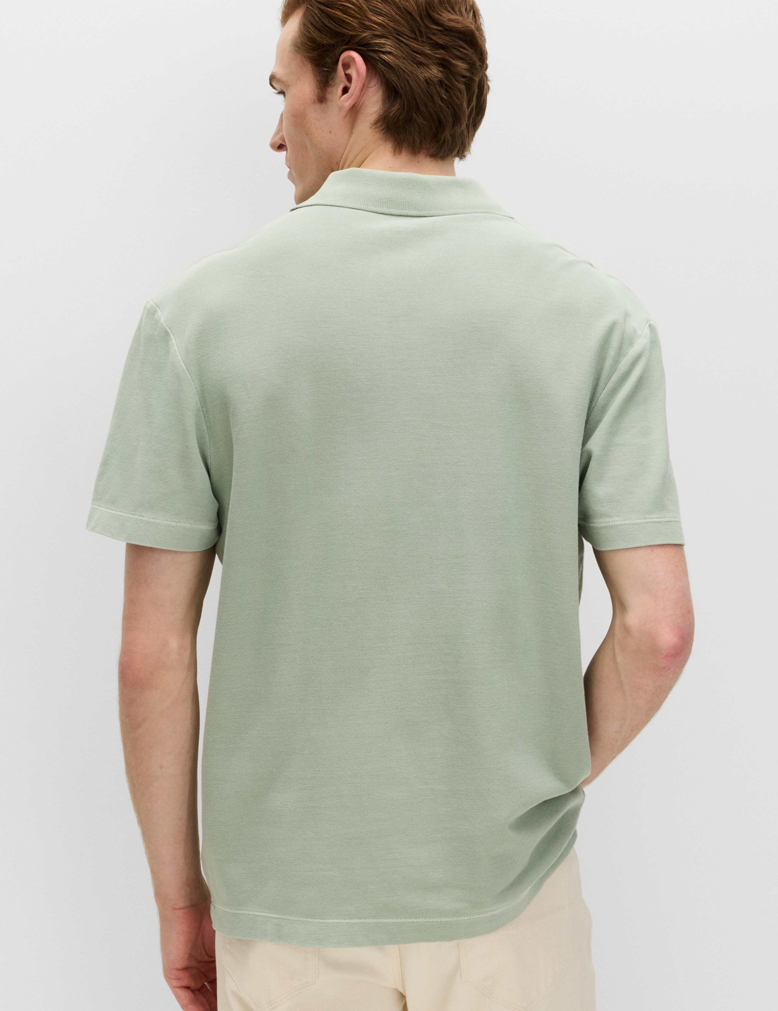 Pure Cotton Garment Dyed Polo Shirt 4 of 5