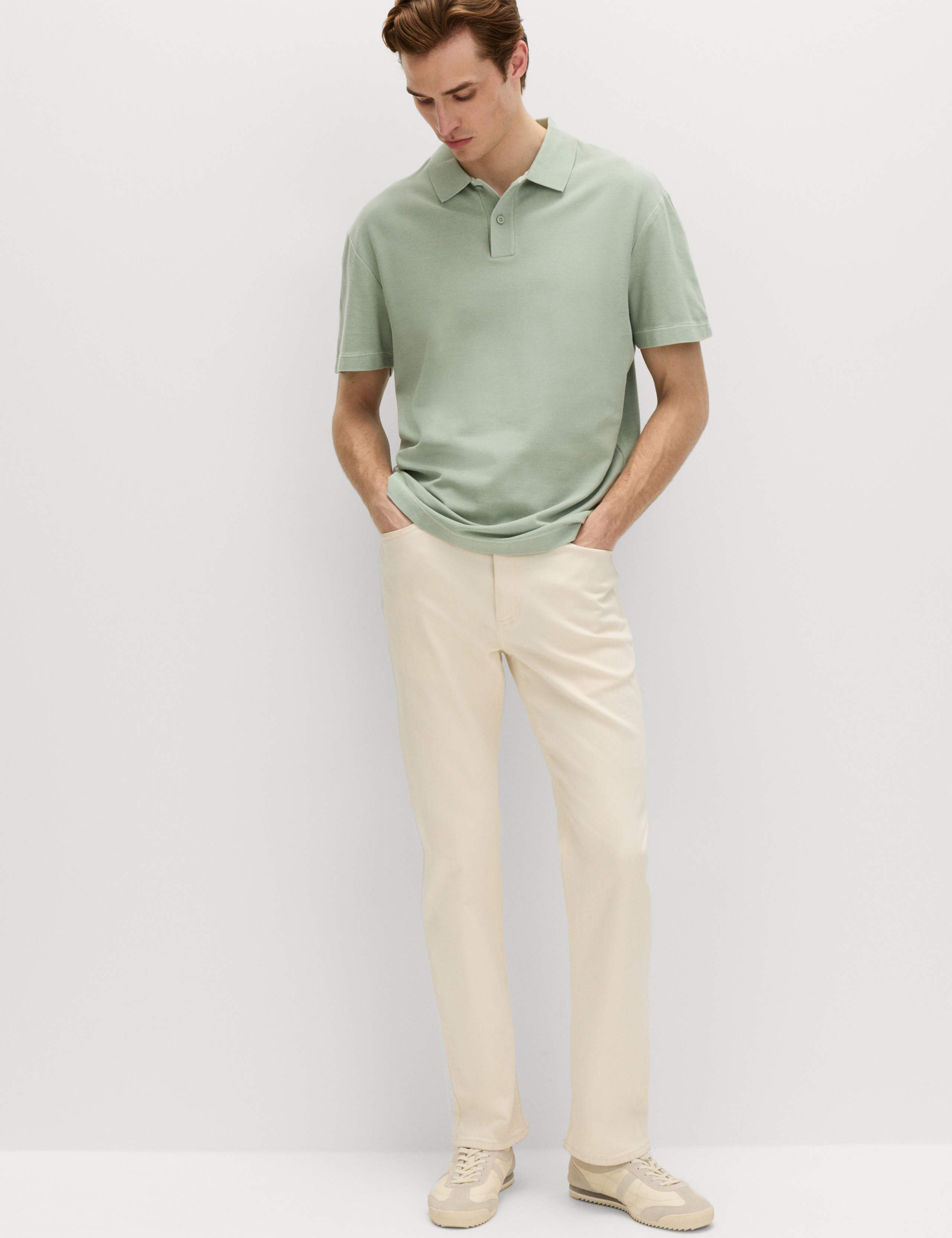 Pure Cotton Garment Dyed Polo Shirt 5 of 5