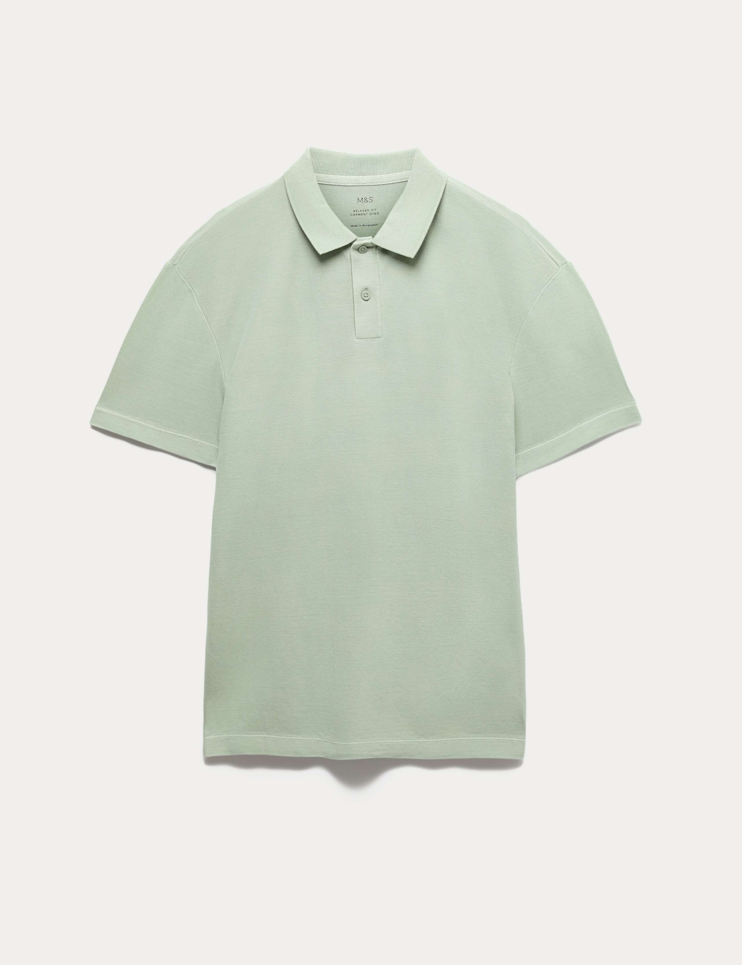 Pure Cotton Garment Dyed Polo Shirt 2 of 5