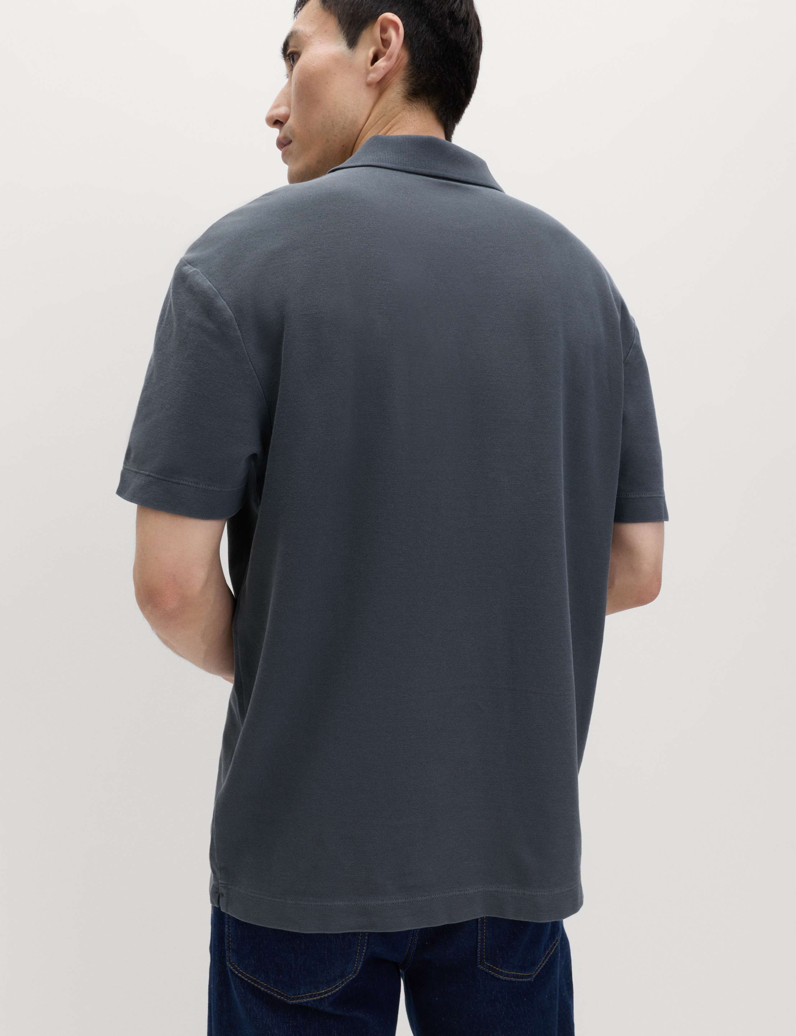 Pure Cotton Garment Dyed Polo Shirt 4 of 5
