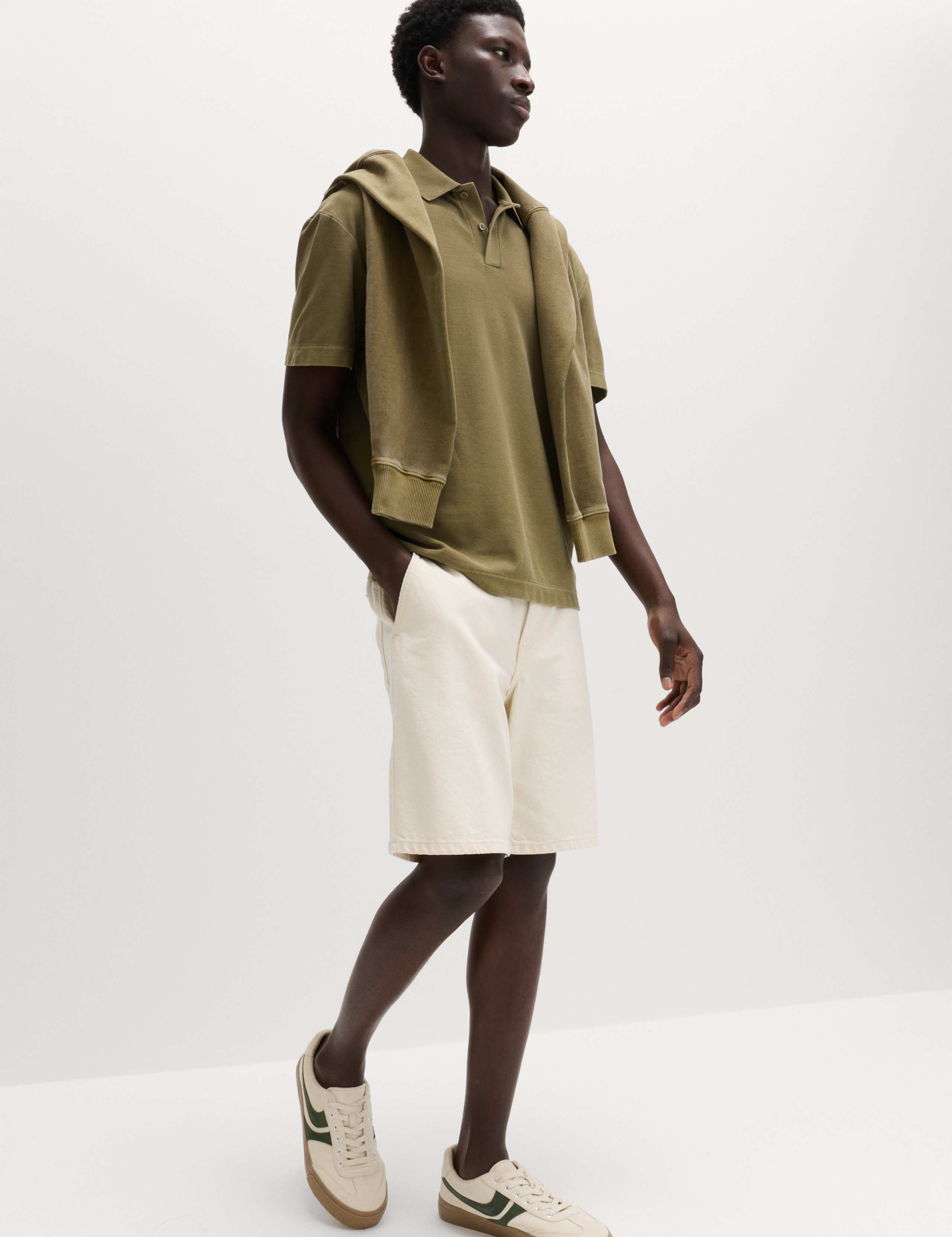Pure Cotton Garment Dyed Polo Shirt 4 of 4