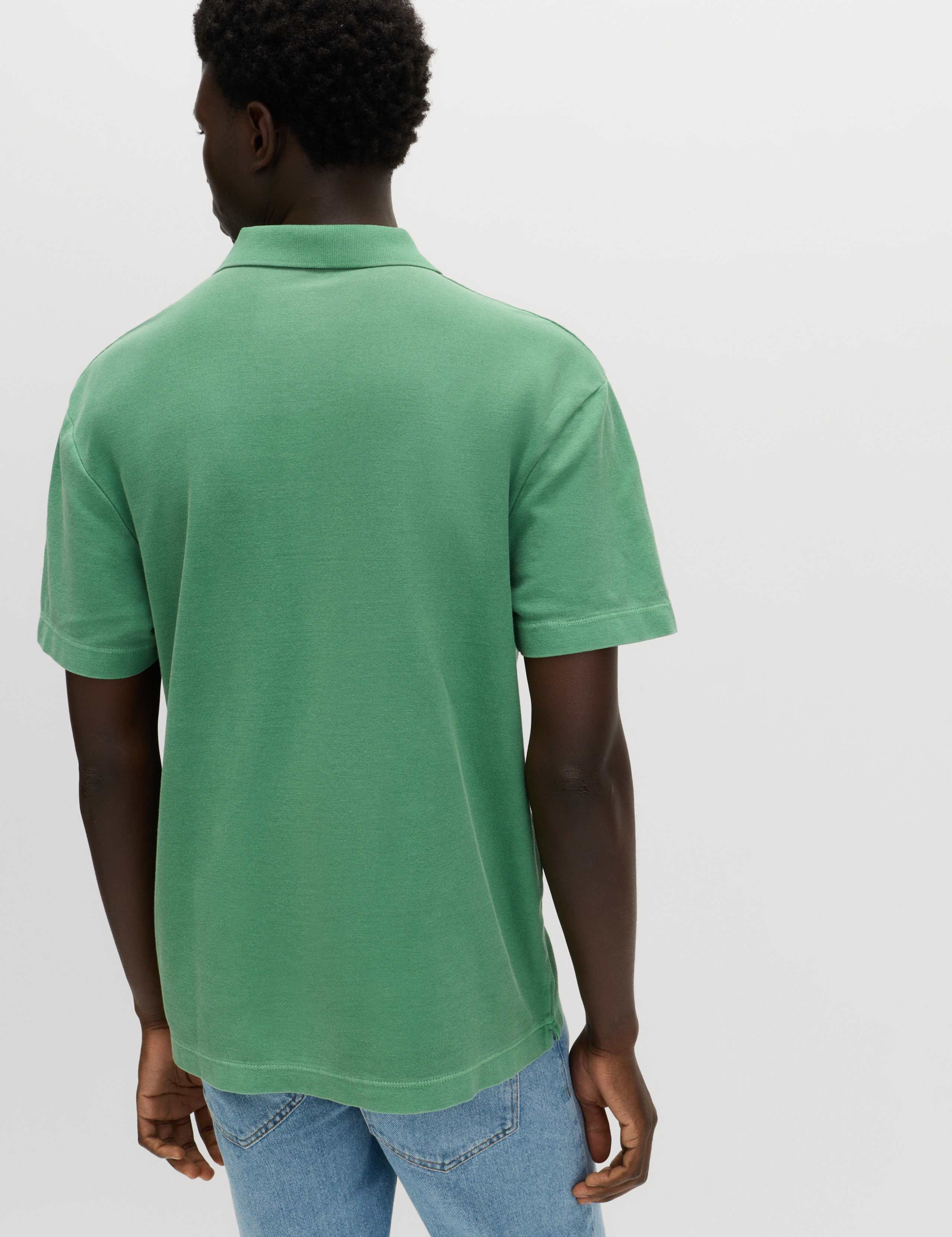 Pure Cotton Garment Dyed Polo Shirt 4 of 5