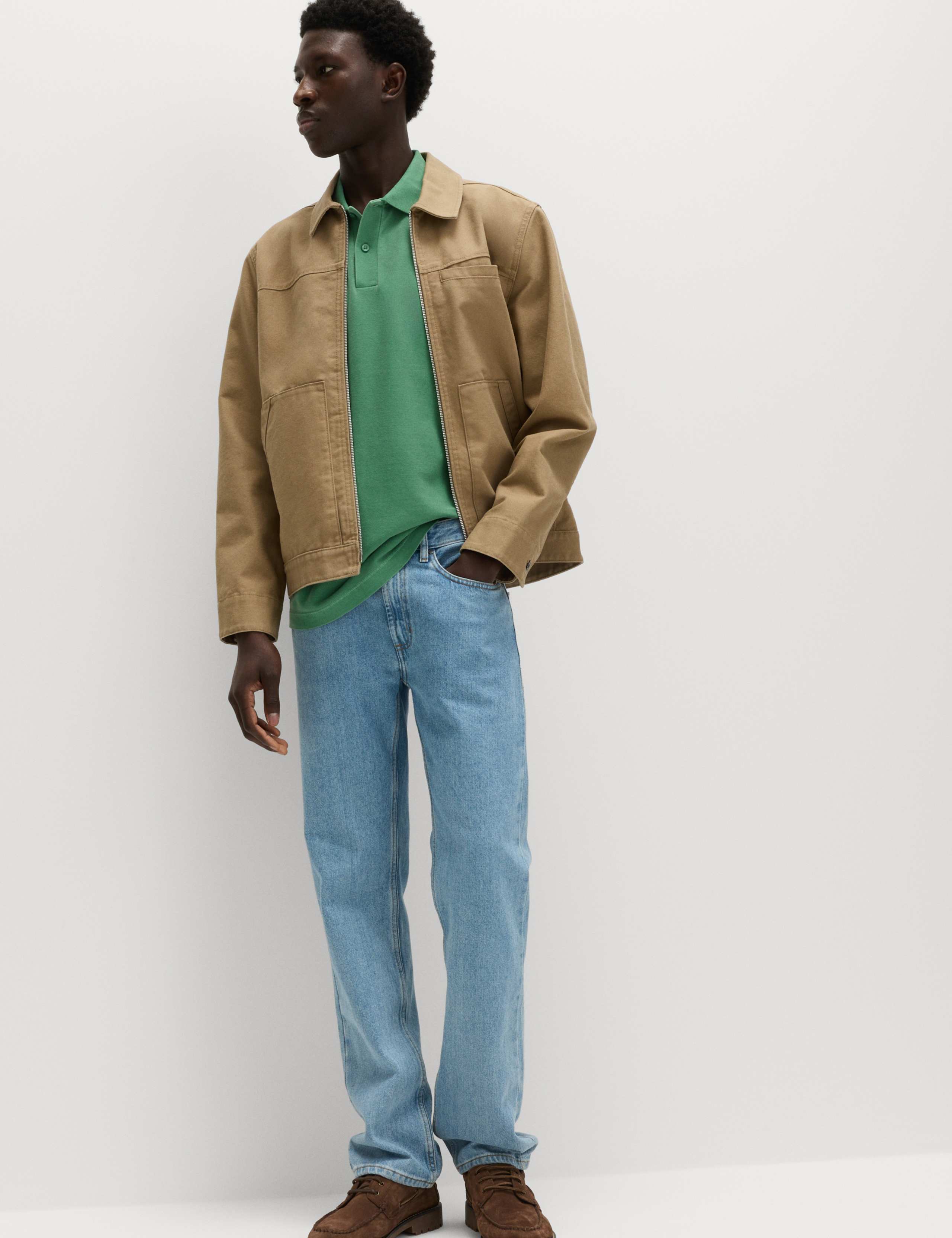 Pure Cotton Garment Dyed Polo Shirt 5 of 5