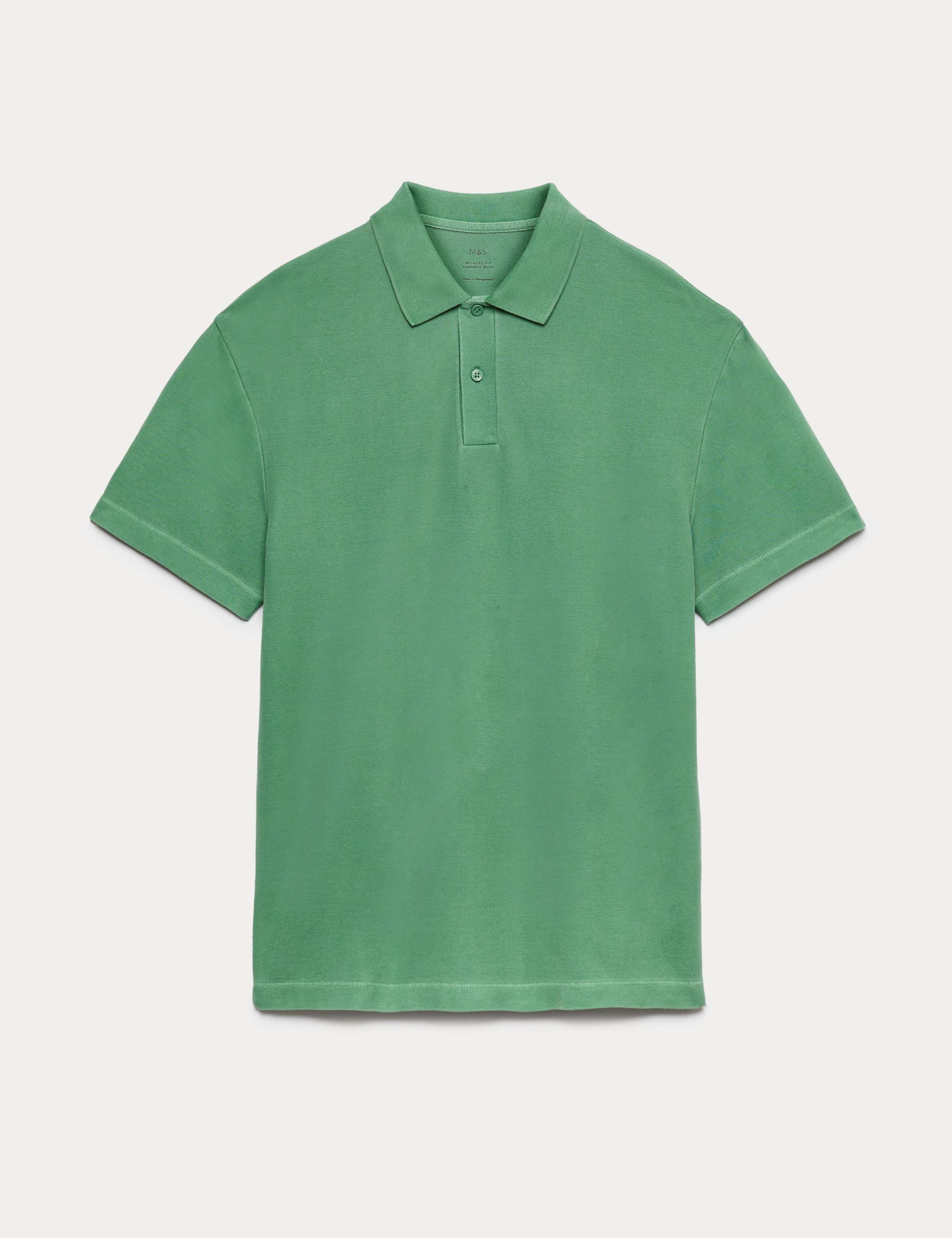 Pure Cotton Garment Dyed Polo Shirt 2 of 5