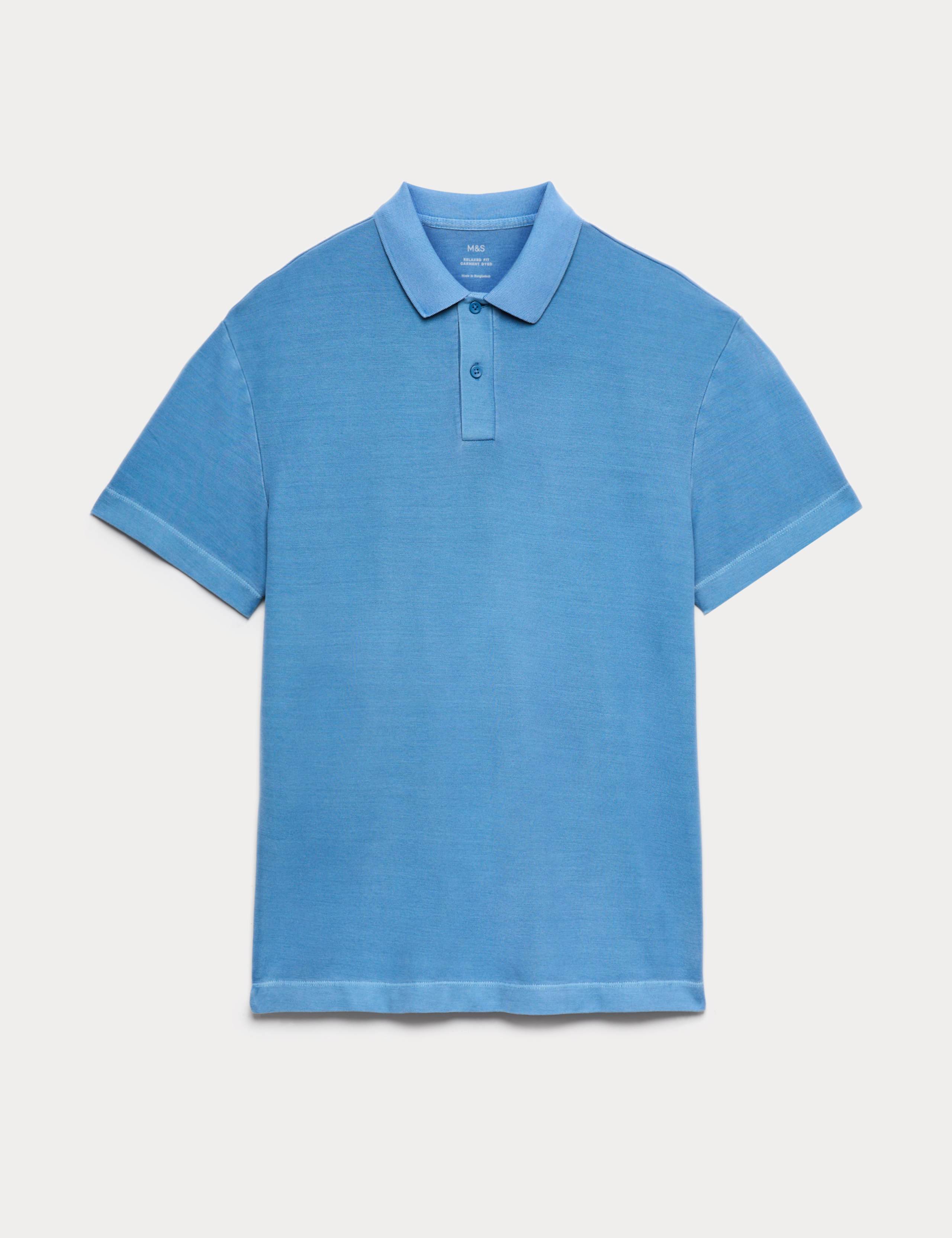 Pure Cotton Garment Dyed Polo Shirt 2 of 5