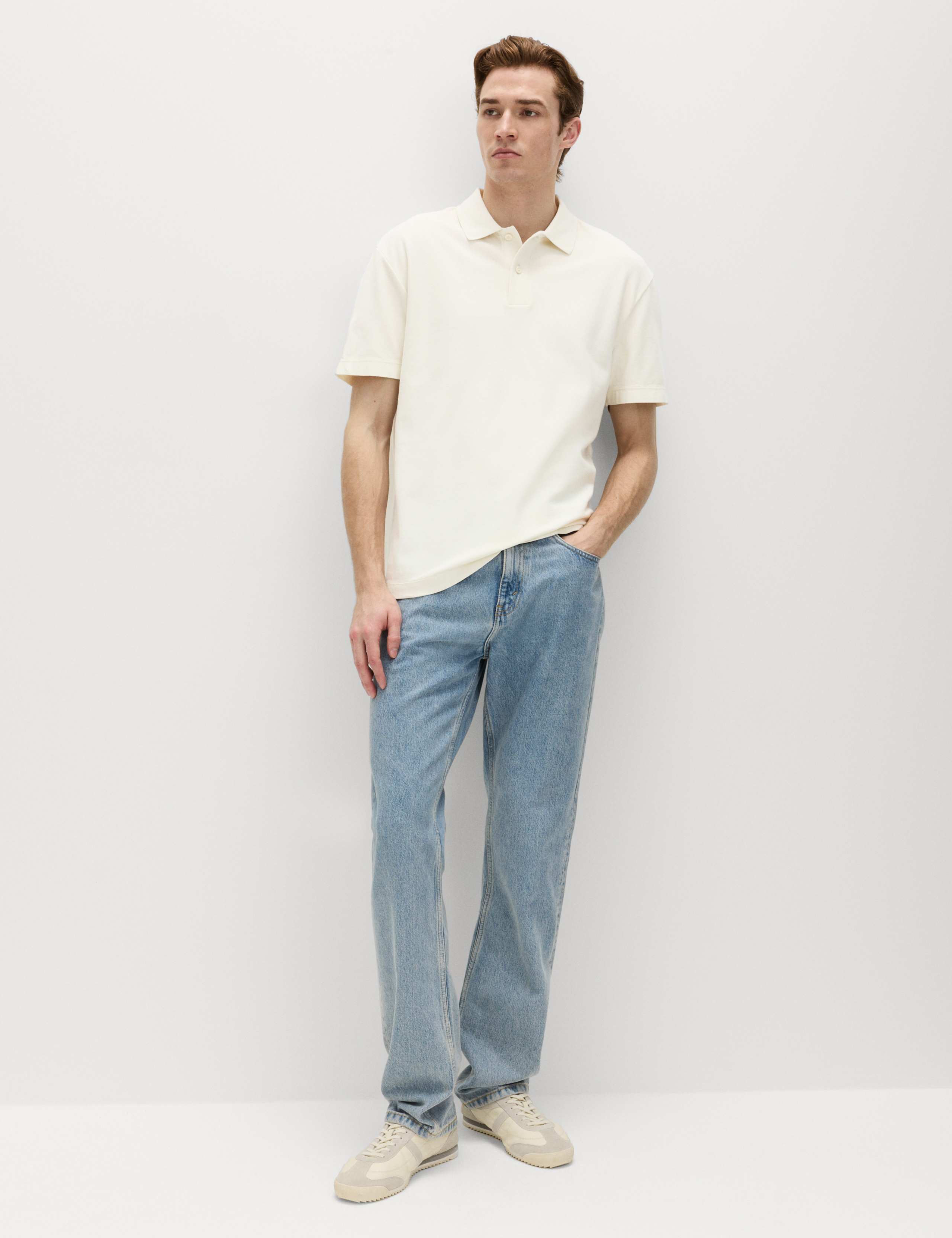 Pure Cotton Garment Dyed Polo Shirt 5 of 6
