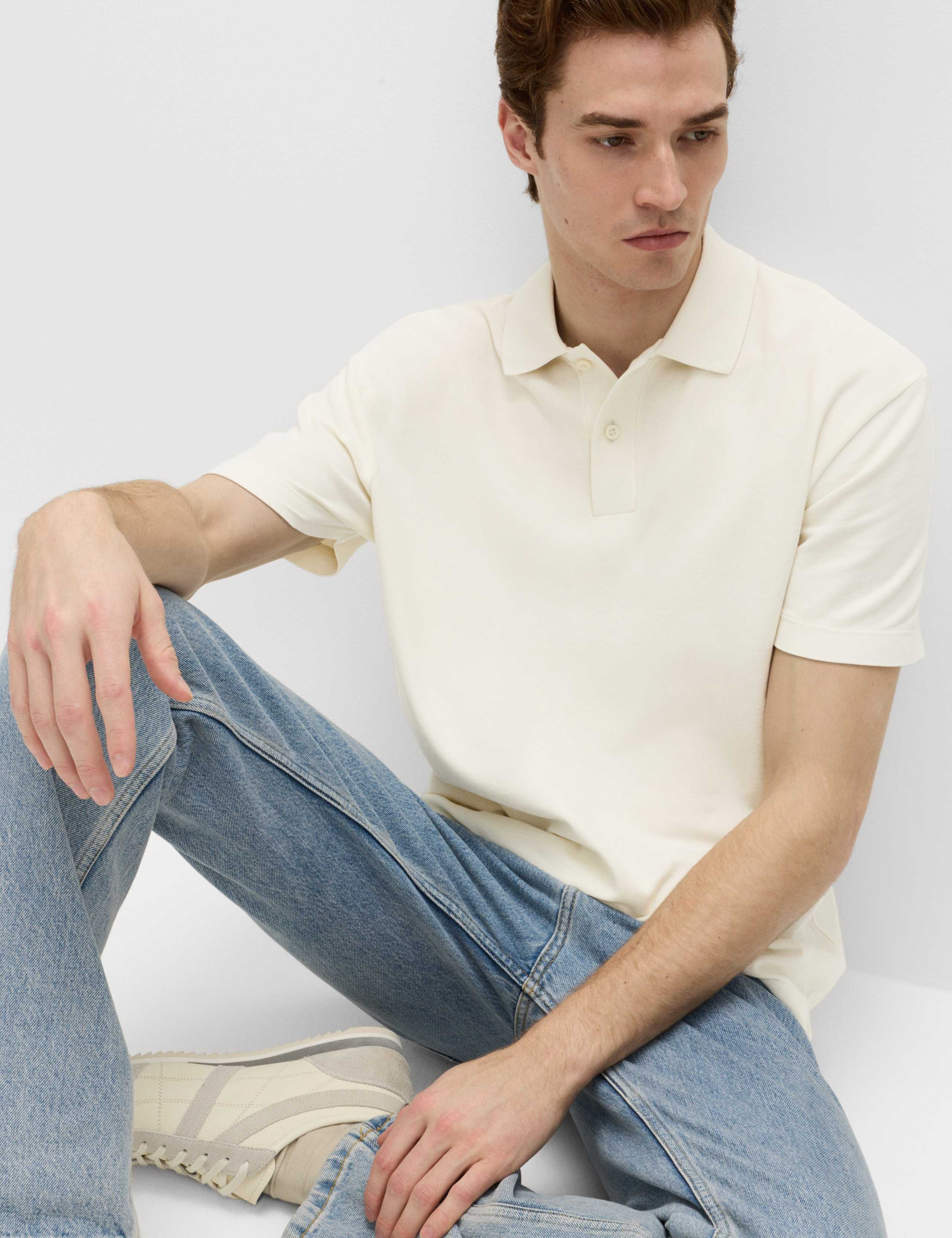 Pure Cotton Garment Dyed Polo Shirt 6 of 6