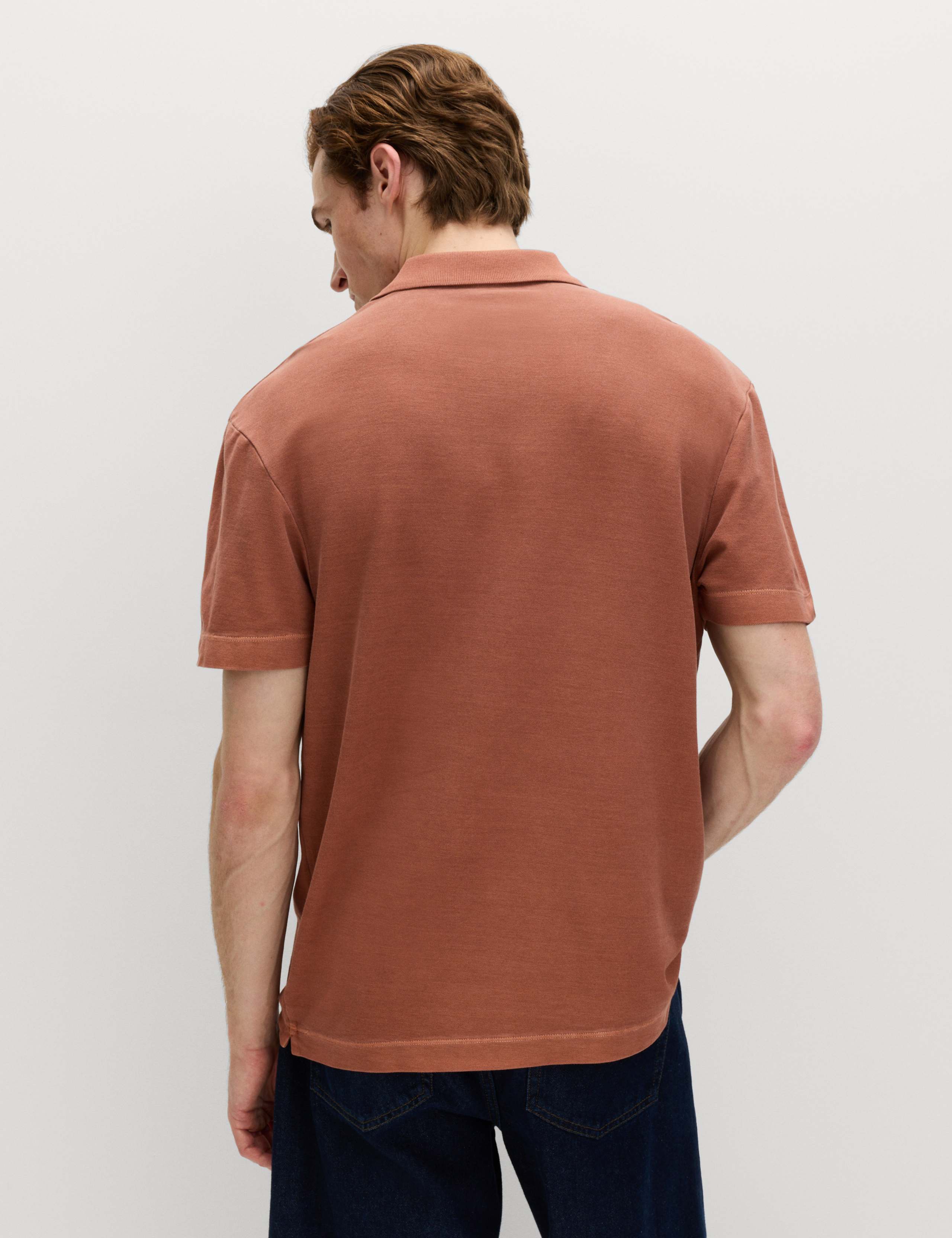 Pure Cotton Garment Dyed Polo Shirt 4 of 5