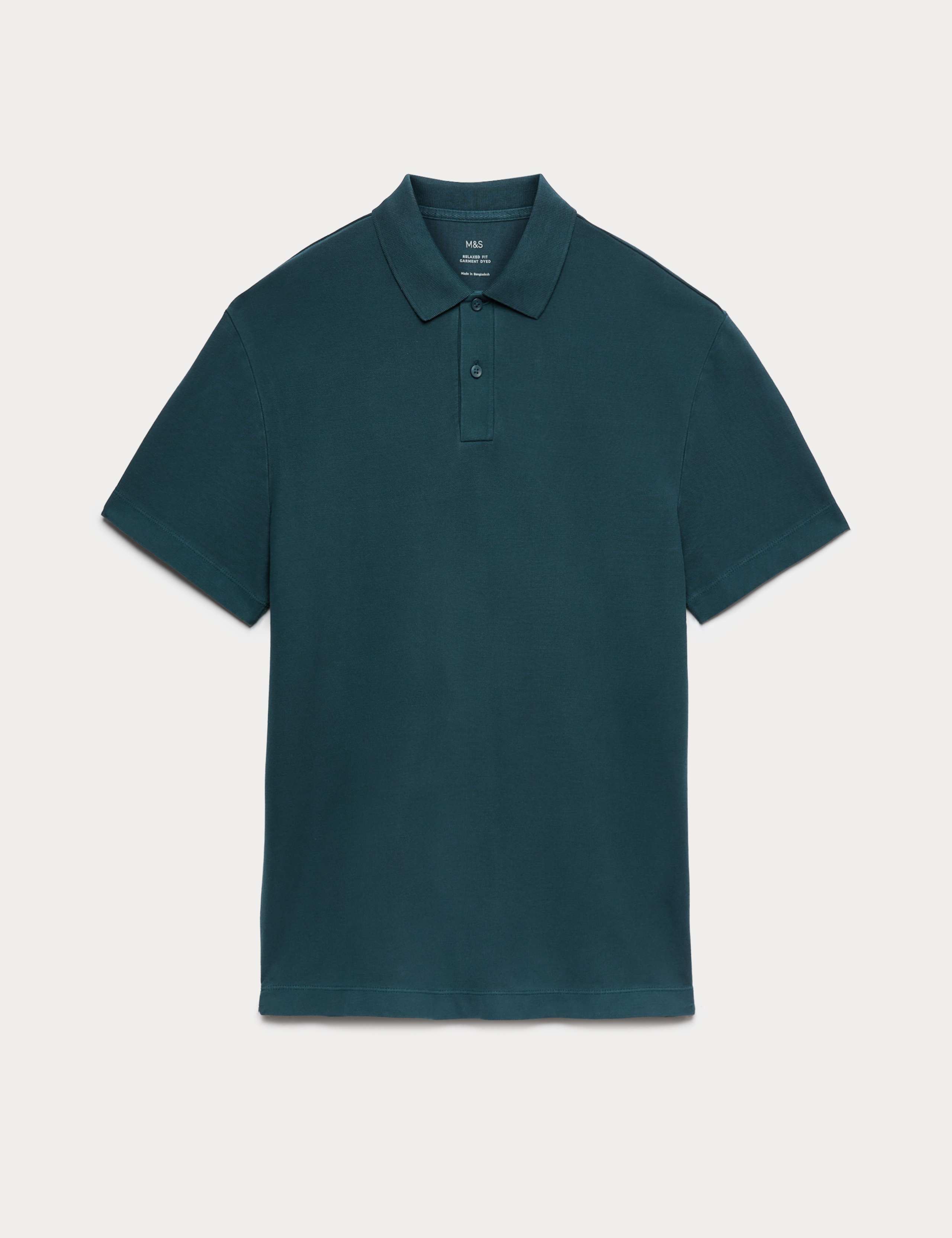 Pure Cotton Garment Dyed Polo Shirt 2 of 5